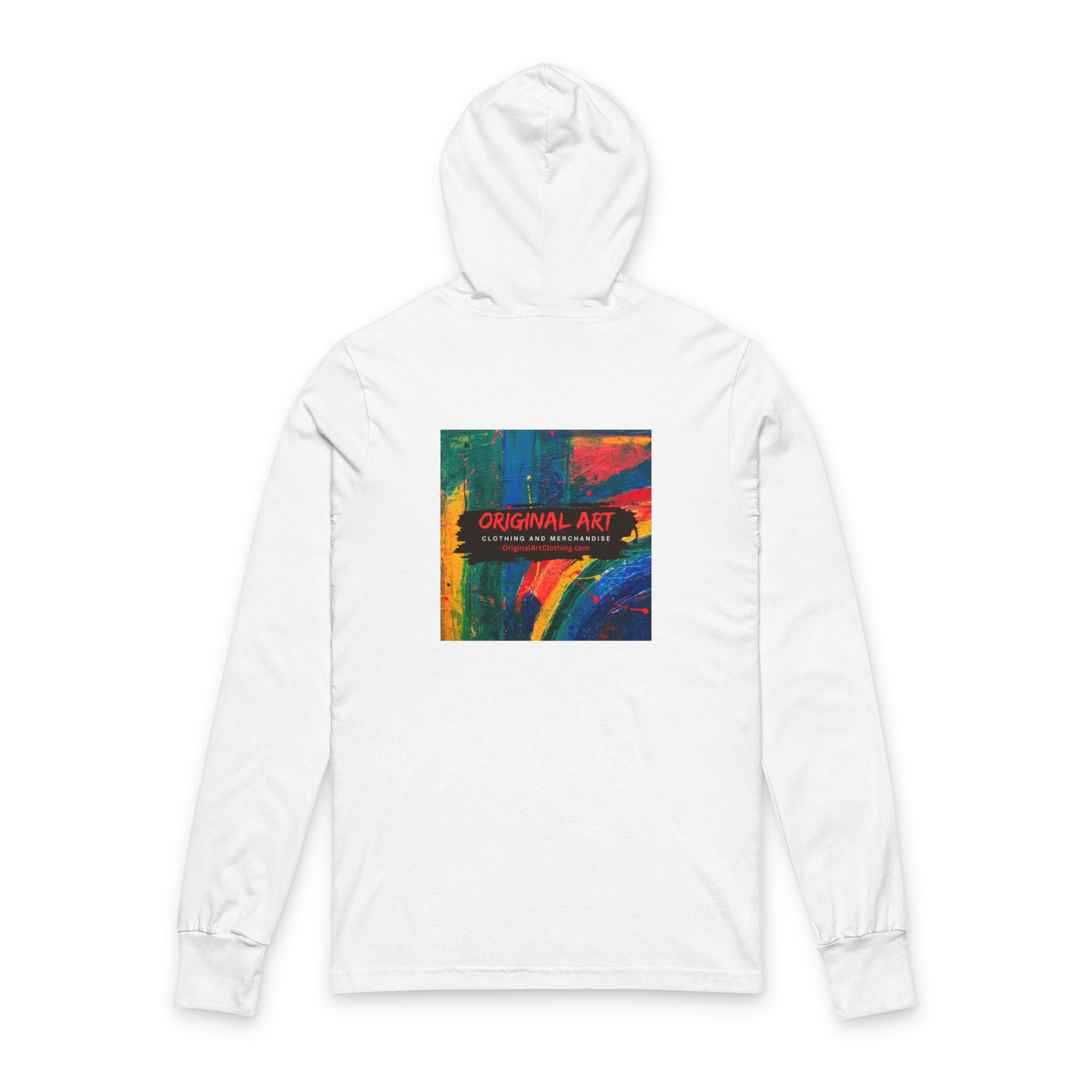 "Behind Every Great Story is Great Vidoe"Graphic Hooded Long Sleeve Tee