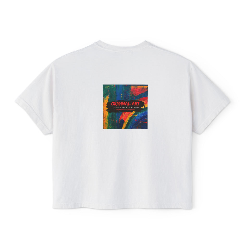 Teacher Boxy Tee - "I teach. My super power is multi-tasking; patience is a close second." | Original Art Back