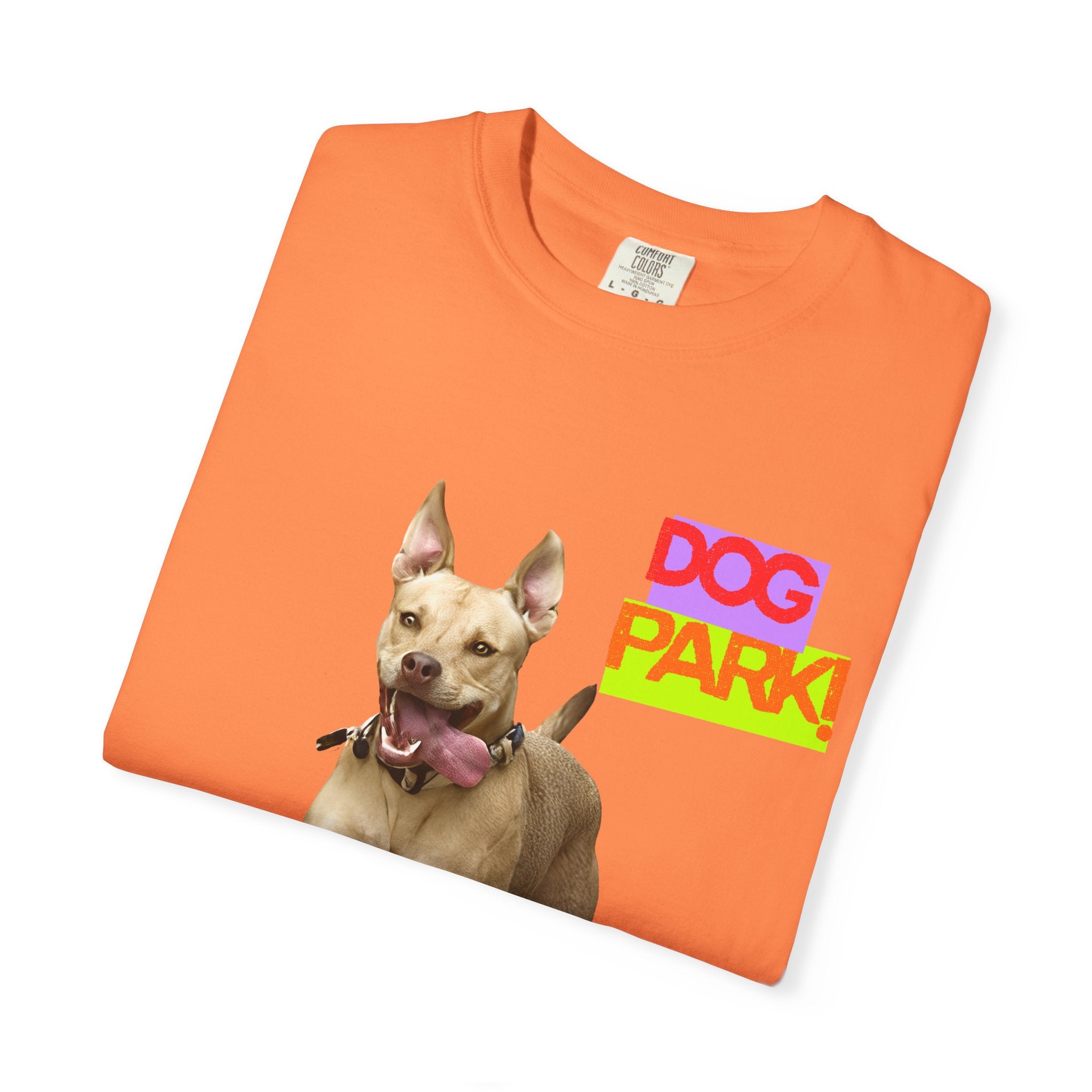 Dog Park Unisex Garment-Dyed T-shirt, Pet Lover Gift, Casual Wear, Summer Fashion, Dog Owner Apparel