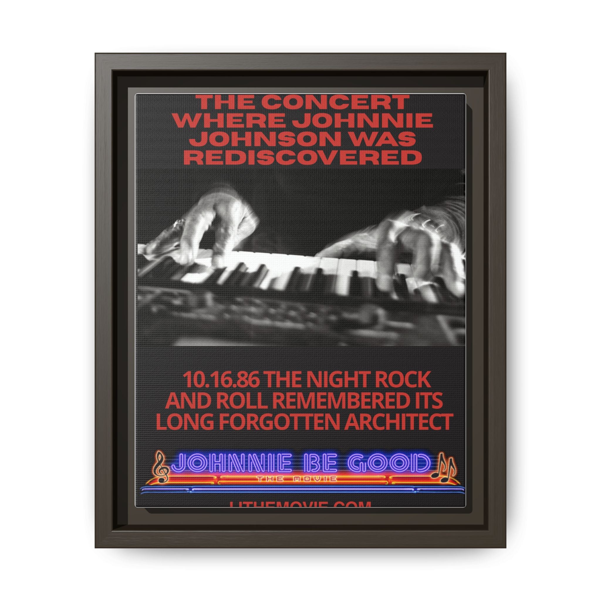 The Concert Johnnie Johnson Was Rediscovered Framed Canvas Print