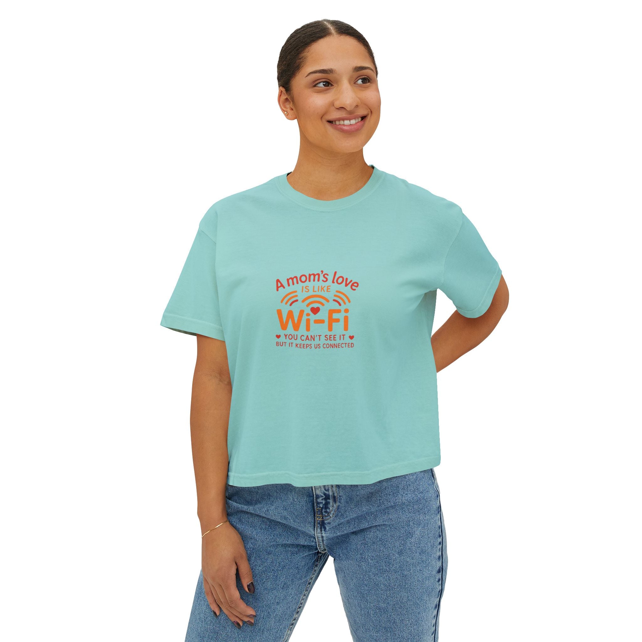 Mom's Love Wi-Fi Boxy Tee