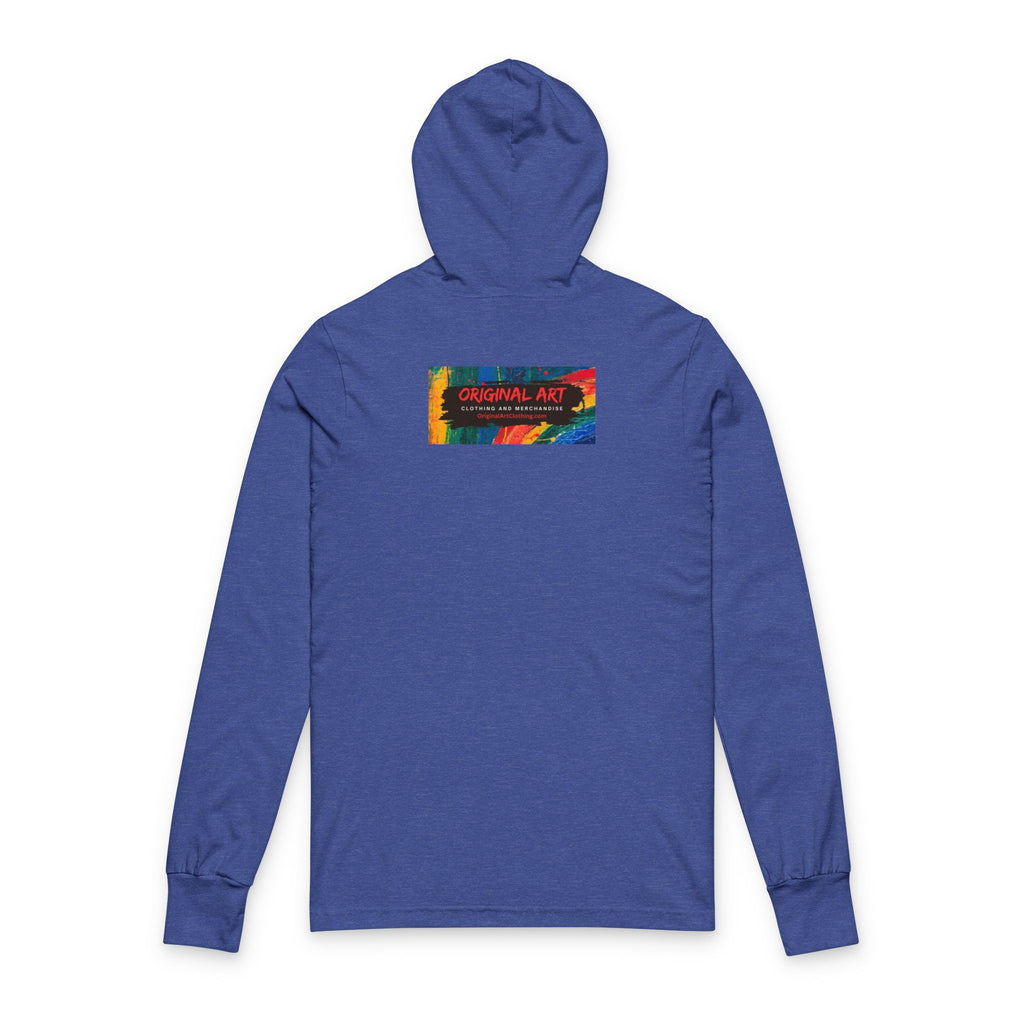 Game Changer Hooded Long Sleeve Tee — 'Original Art' Abstract Back Graphic