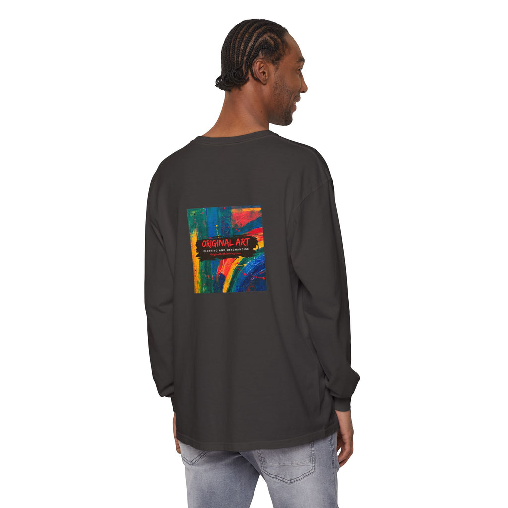Producing is my super power! Long Sleeve T‑Shirt — Retro Comic Book Girl Graphic (Original Art)