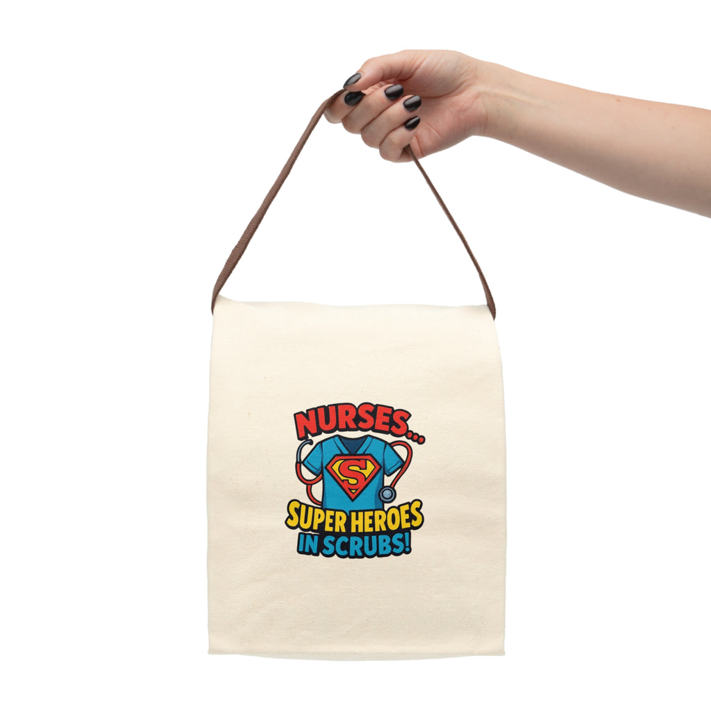 Nurses Superheroes Canvas Lunch Bag — 'Nurses... Super Heroes in Scrubs' Insulated Lunch Tote