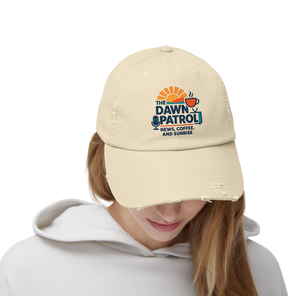 Dawn Patrol Distressed Cap - 'News, Coffee, and Sunrise' Vintage Baseball Hat