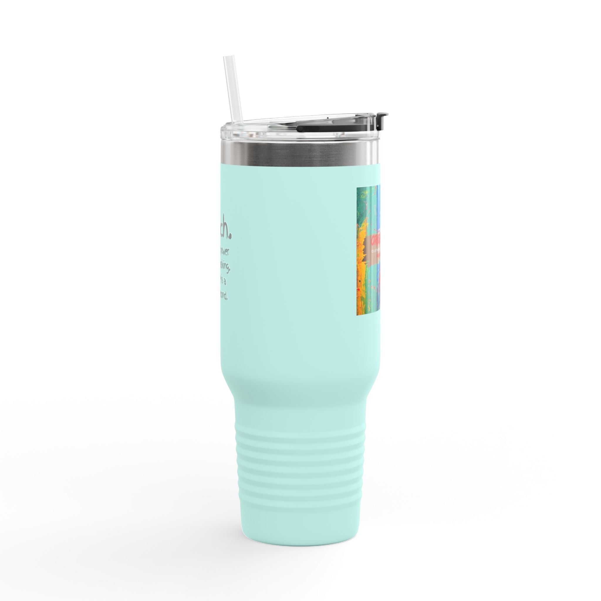 40oz Insulated Travel Mug — Colorful Original Art Print