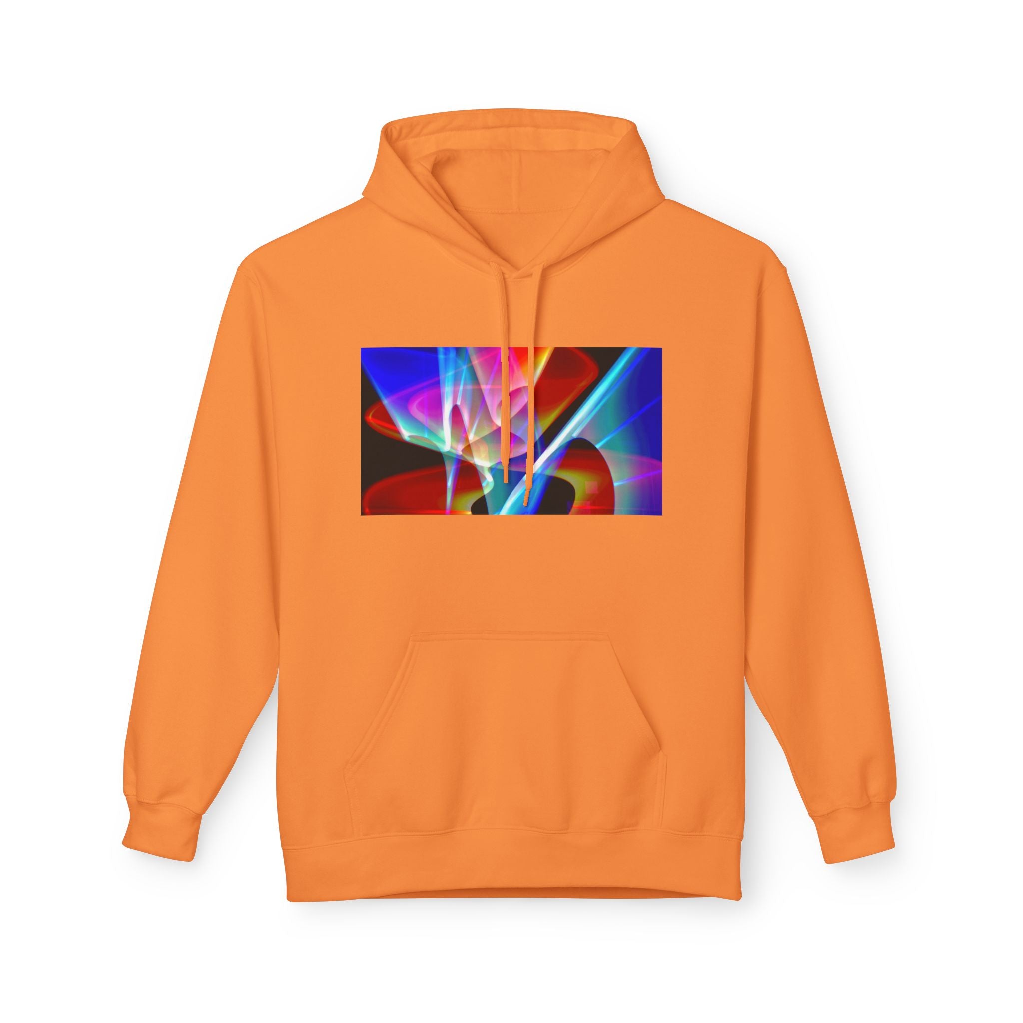 Vibrant Abstract Art Fleece Hoodie