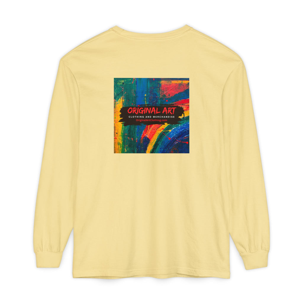 Teacher Long Sleeve Tee — "I Teach: My Super Power Is Multi-tasking" with Colorful Art Back