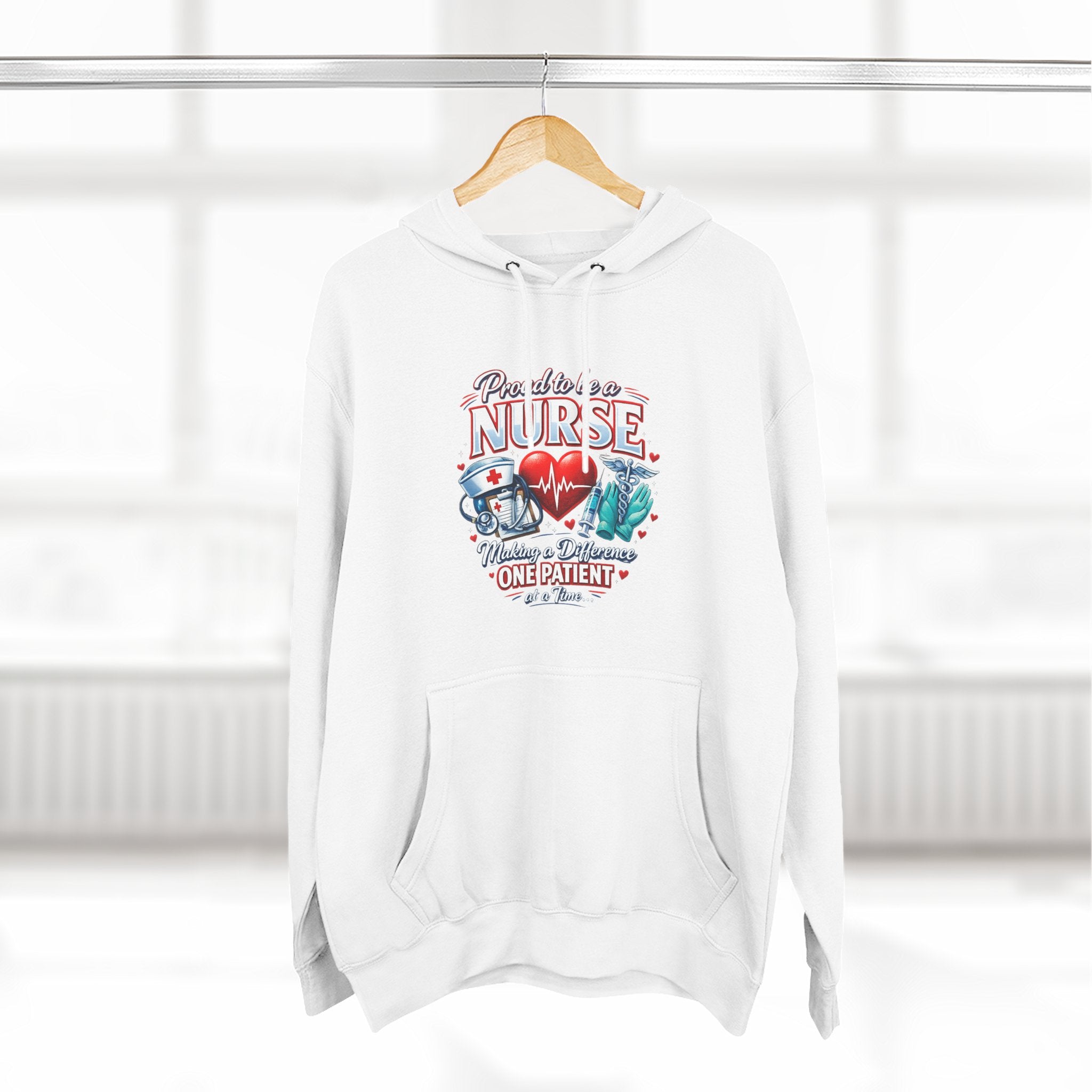 ‘Proud to be a Nurse’ Fleece Pullover Hoodie