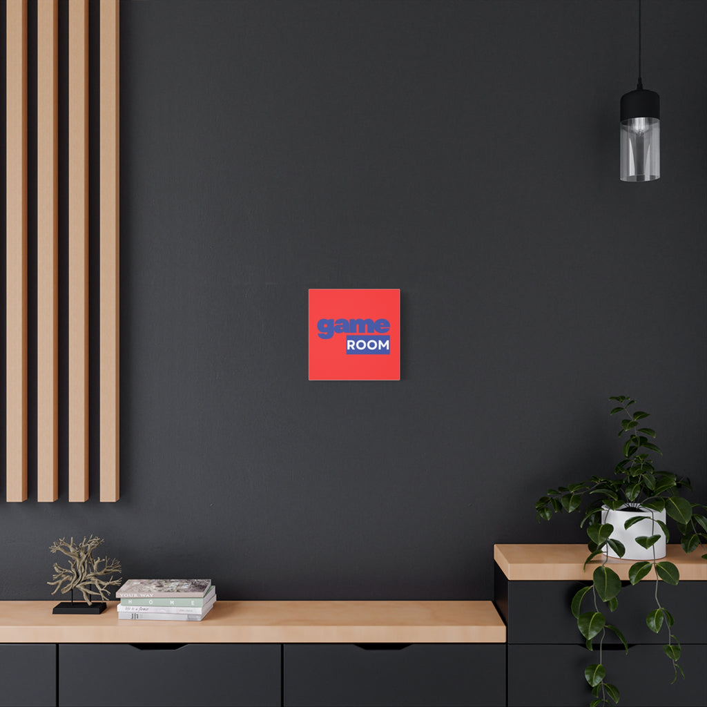 Game Room Canvas Wall Art — Retro Bold Typography