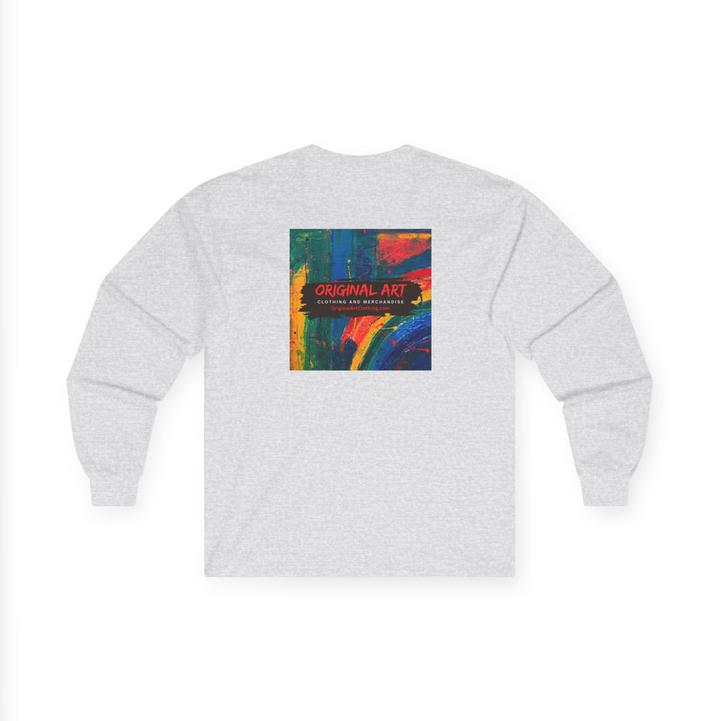 Heart on Fire Long Sleeve Tee, Casual Wear, Gift for Passionate Souls, Motivational Apparel, Unique Heartshirt, Unisex Tee, Spirit Wear