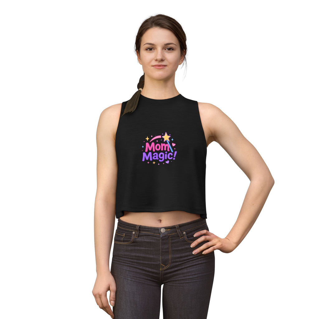 Mom Magic Crop Top — Cute Pastel Mother's Day Tank