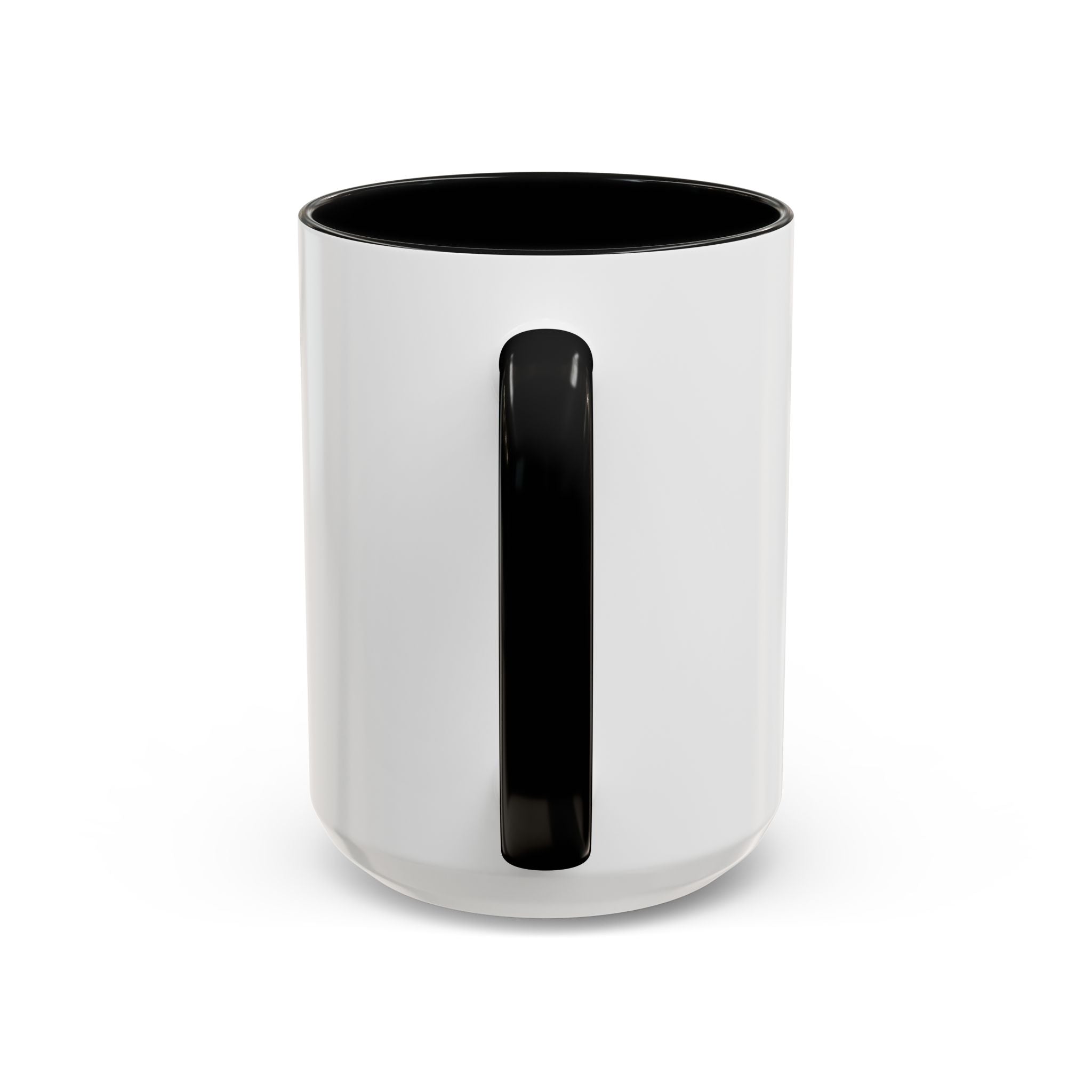 Teacher Coffee Mug — "I teach. It's a work of heart." Accent Black-Trim Mug (11/15oz)