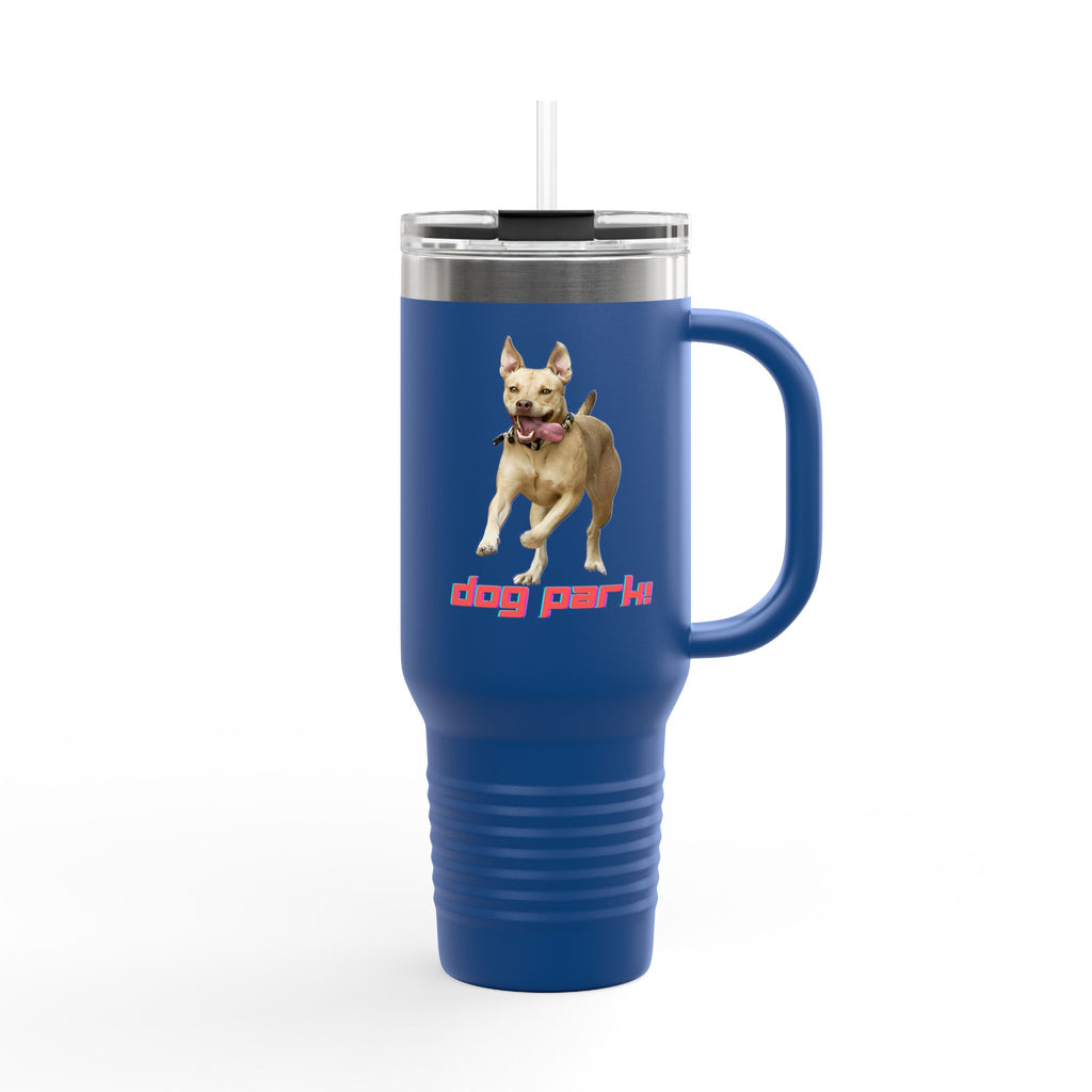 Dog Park Insulated Travel Mug, 40oz | Personalized Pet Lover Gift | Outdoor Adventures | Hydration on the Go | Ideal for Dog Owners & Walks