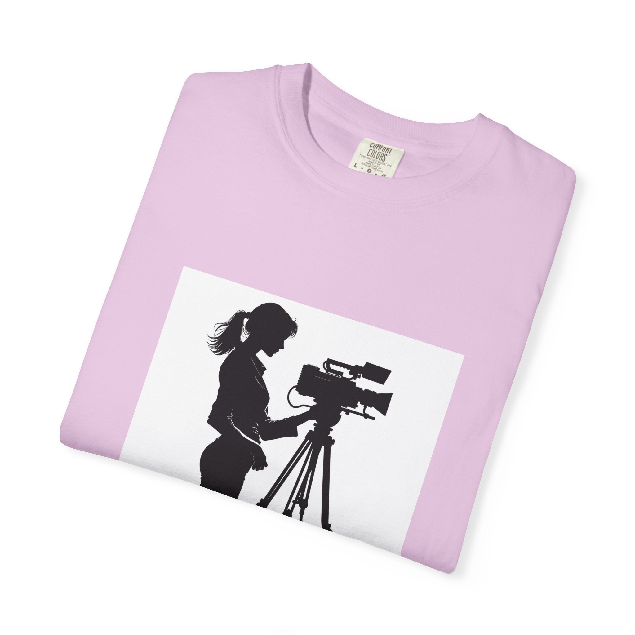 "Behind Every Great Story is Great Video" Female Silhouette Tee