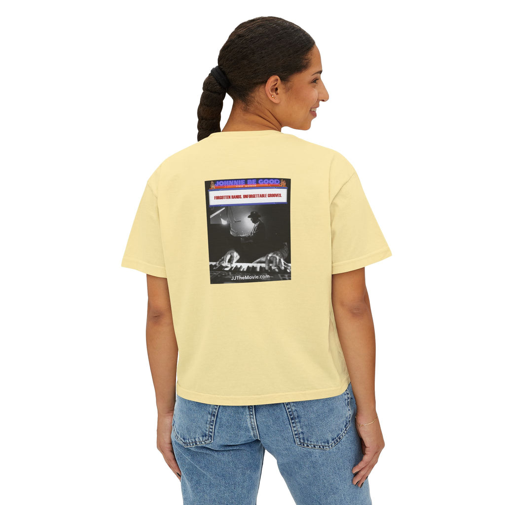 Johnnie Be Good Movie Boxy Tee — 'Johann de Wood' Graphic Tee