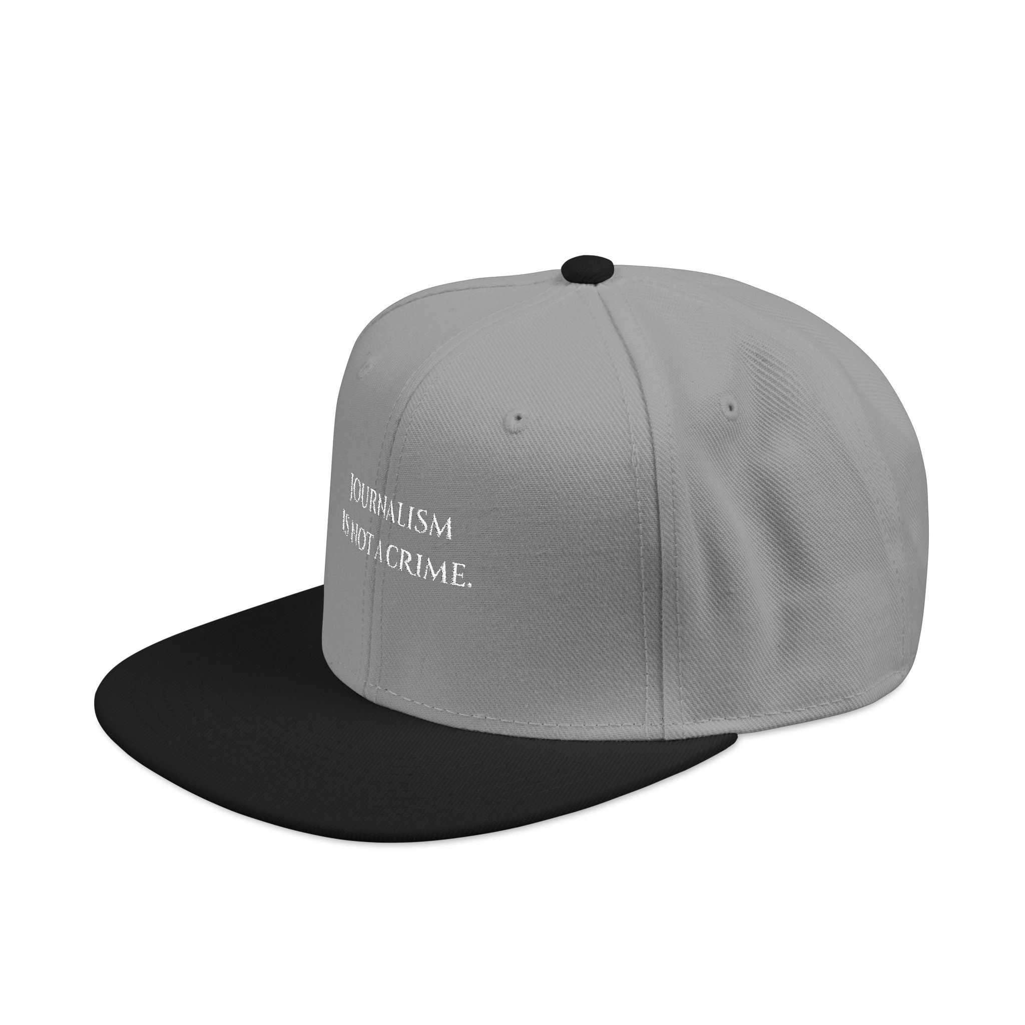"Journalism is not a Crime" Embroidered Snapback Hat —