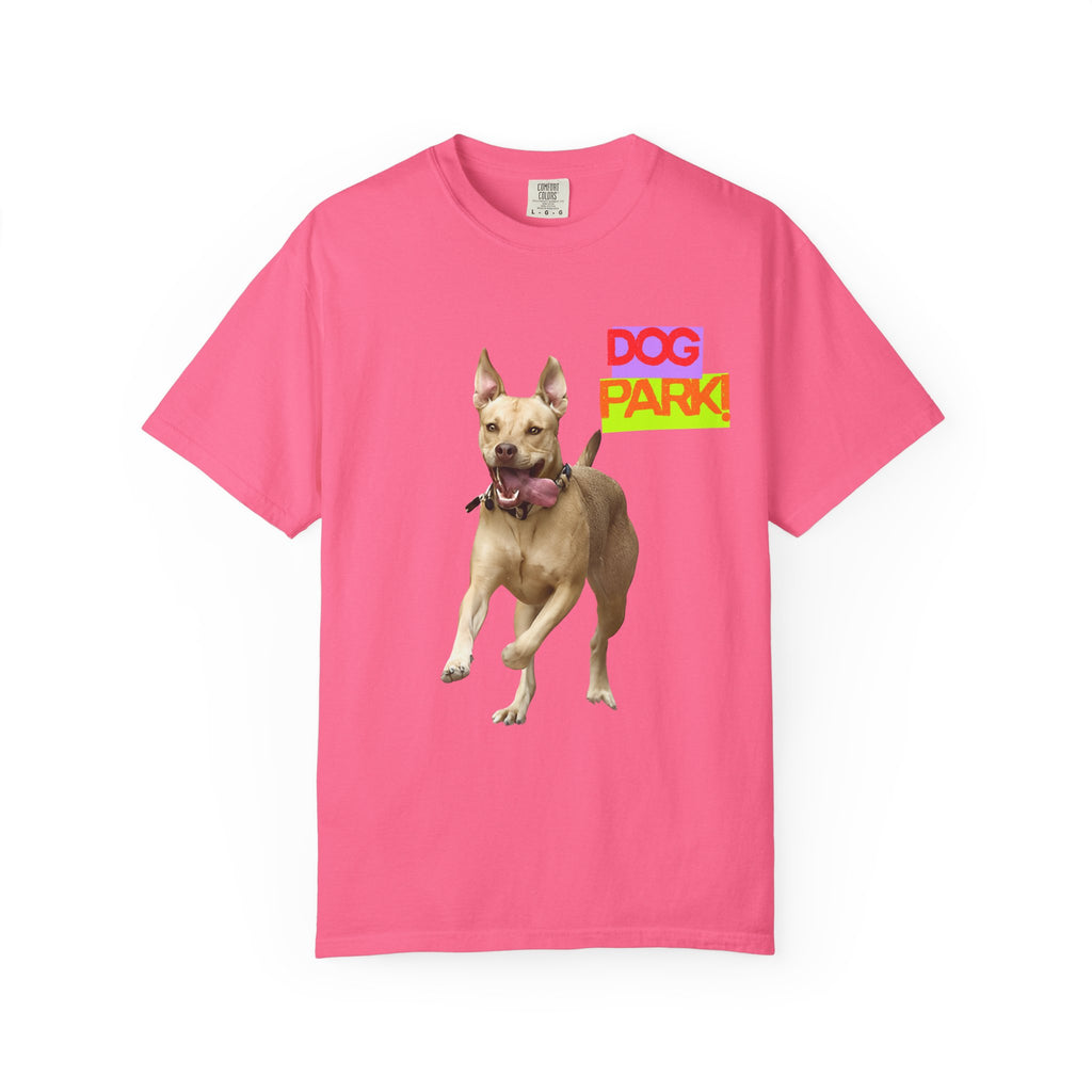 Dog Park Unisex Garment-Dyed T-shirt, Pet Lover Gift, Casual Wear, Summer Fashion, Dog Owner Apparel