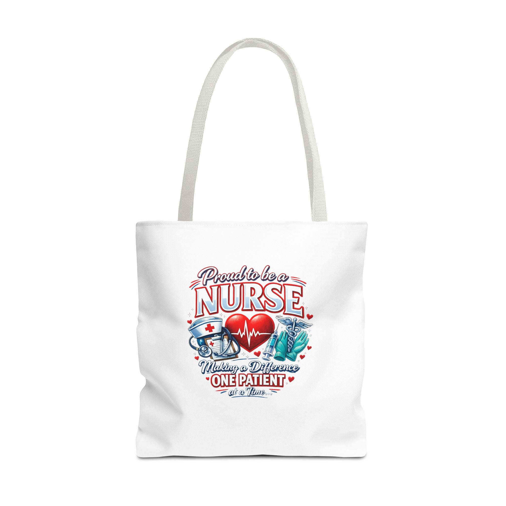 Nurse Tote Bag - "Proud to be a Nurse" Medical Heartbeat Design