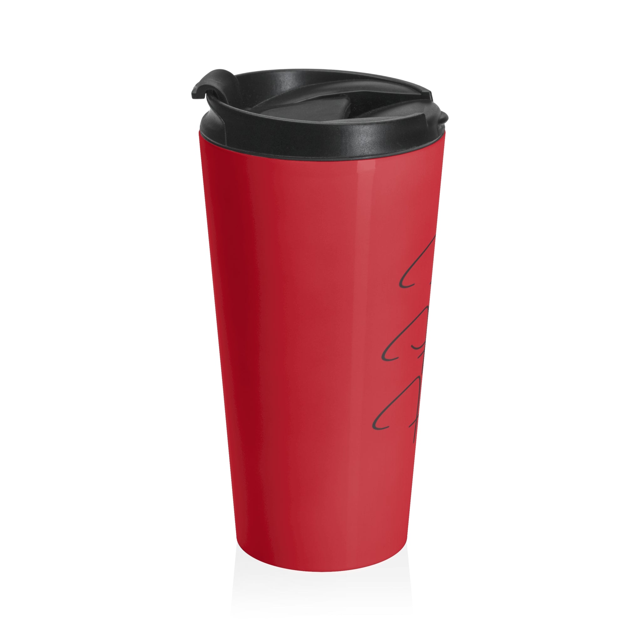 Fierce Fearless Fabulous Travel Mug — Red Stainless Steel Insulated Tumbler
