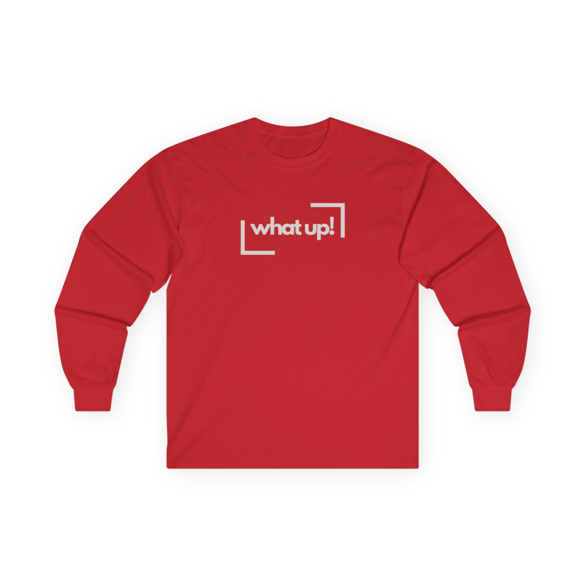 What Up! Long Sleeve Tee — 'Original Art' Graphic Cotton Shirt