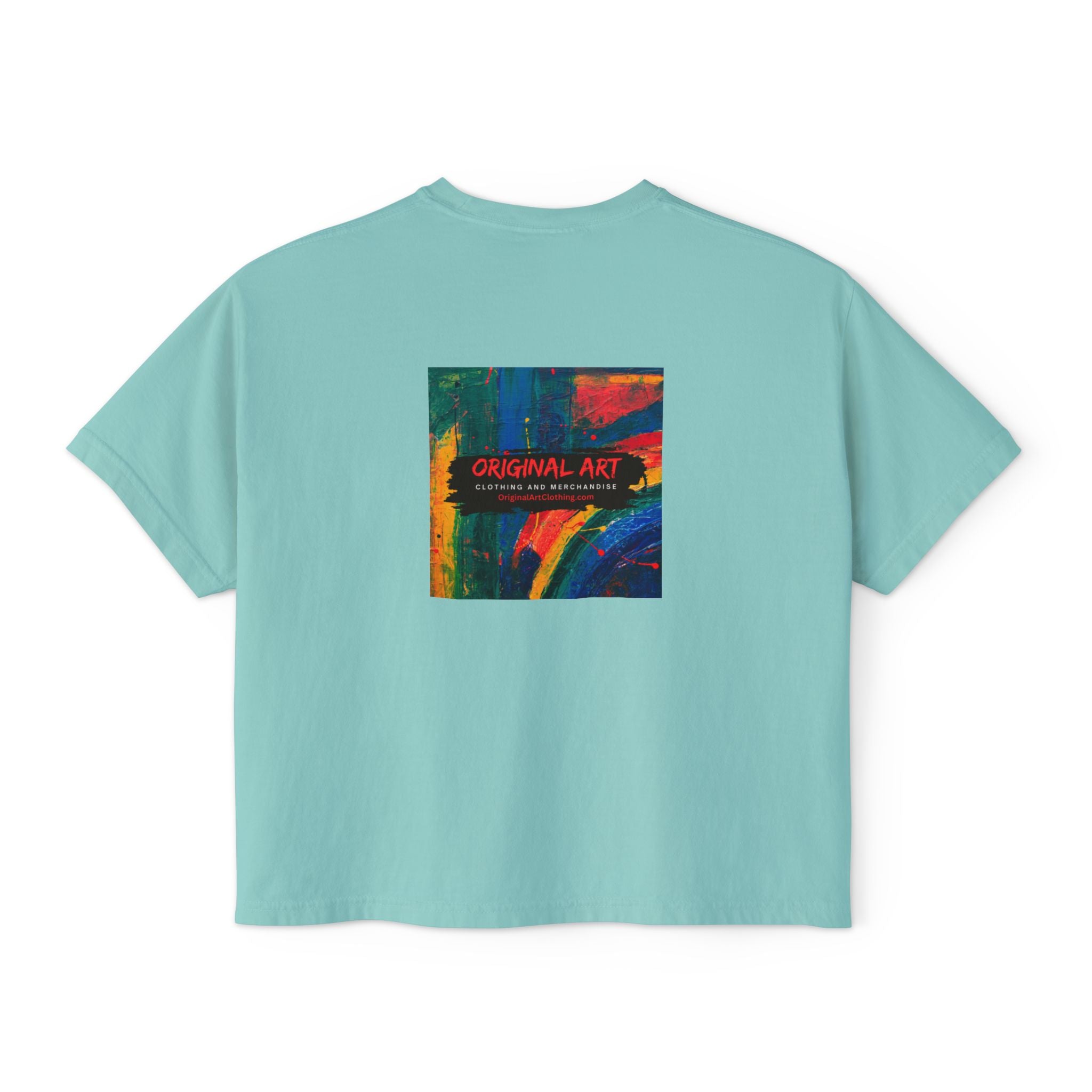 Vibrant Female DJ Painting Graphic Tee | Original Art Back Print