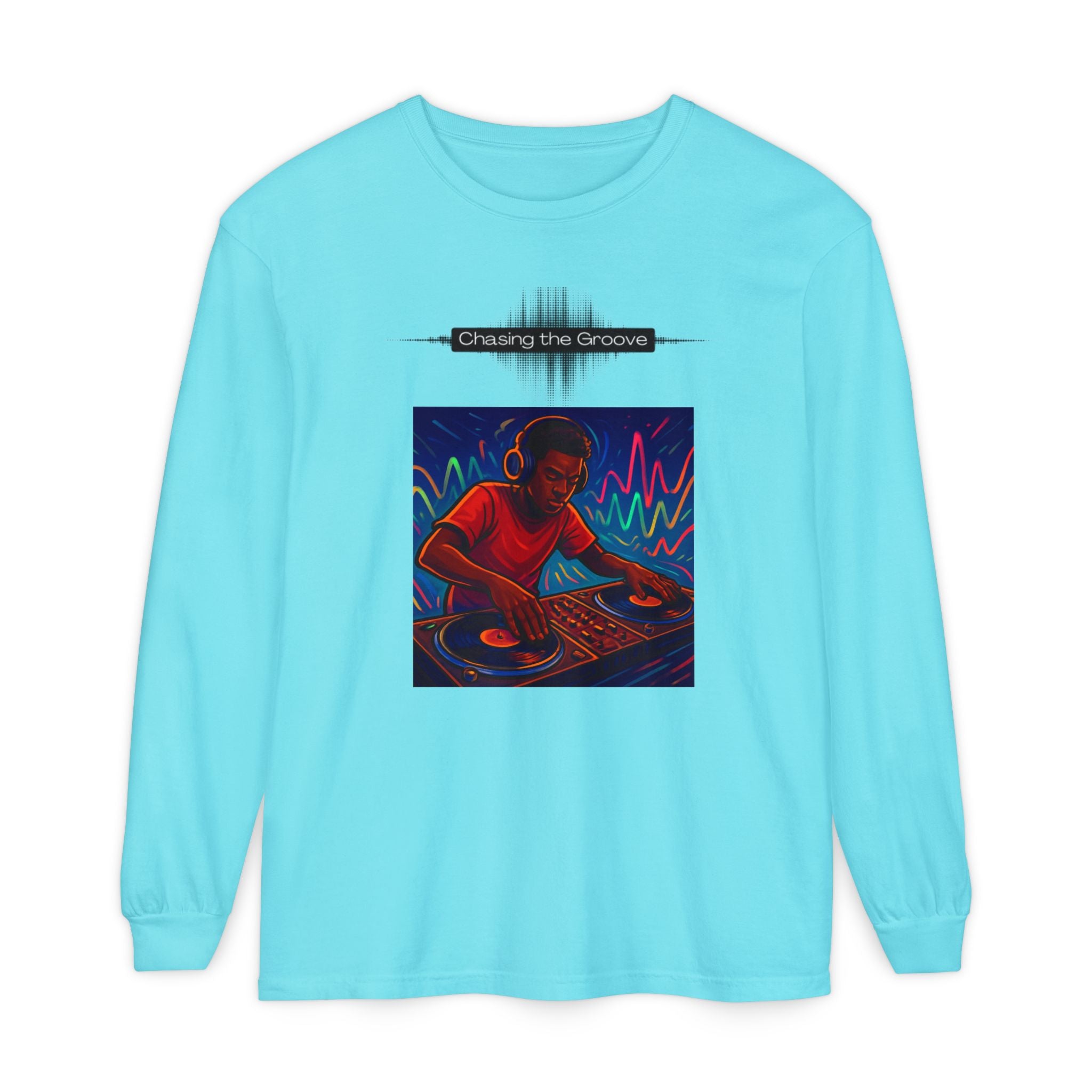 "Chasing the Groove" Long Sleve T-Shirt  Minimal Front + Original Art Back