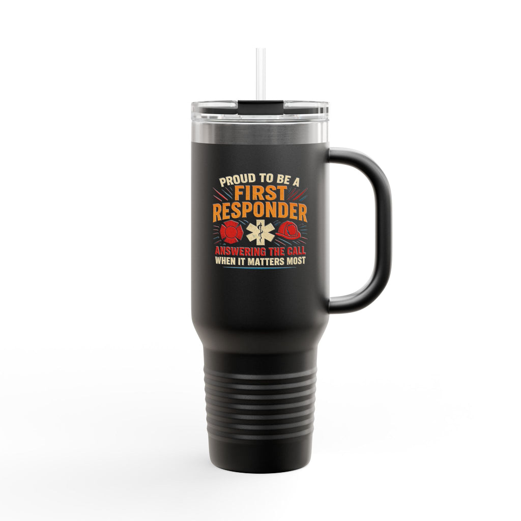 40oz Insulated Travel Mug - First Responder Appreciation Design (Answering the Call)