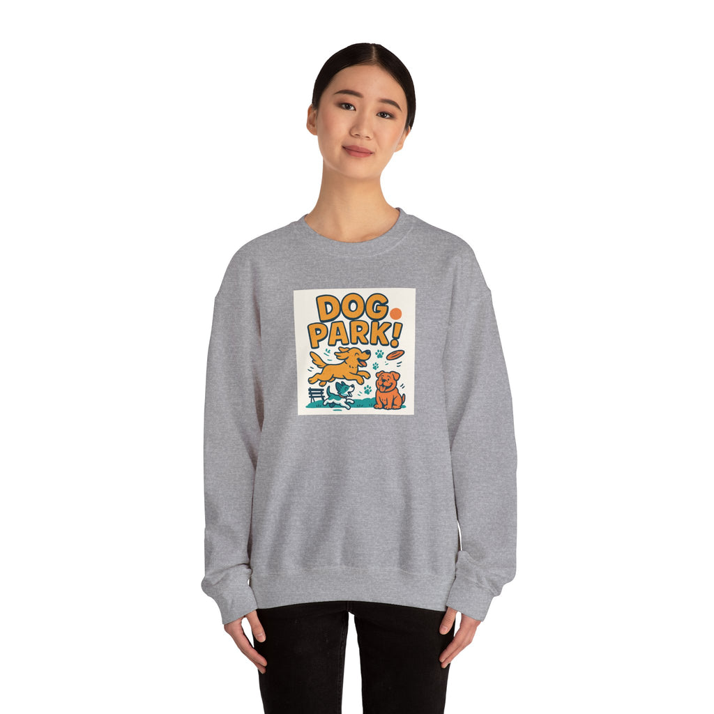 Dog Park Crewneck Sweatshirt - Unisex, Casual Wear, Pet Lover Gift, Outdoor Activities, Cozy Sweatshirt for Dog Owners