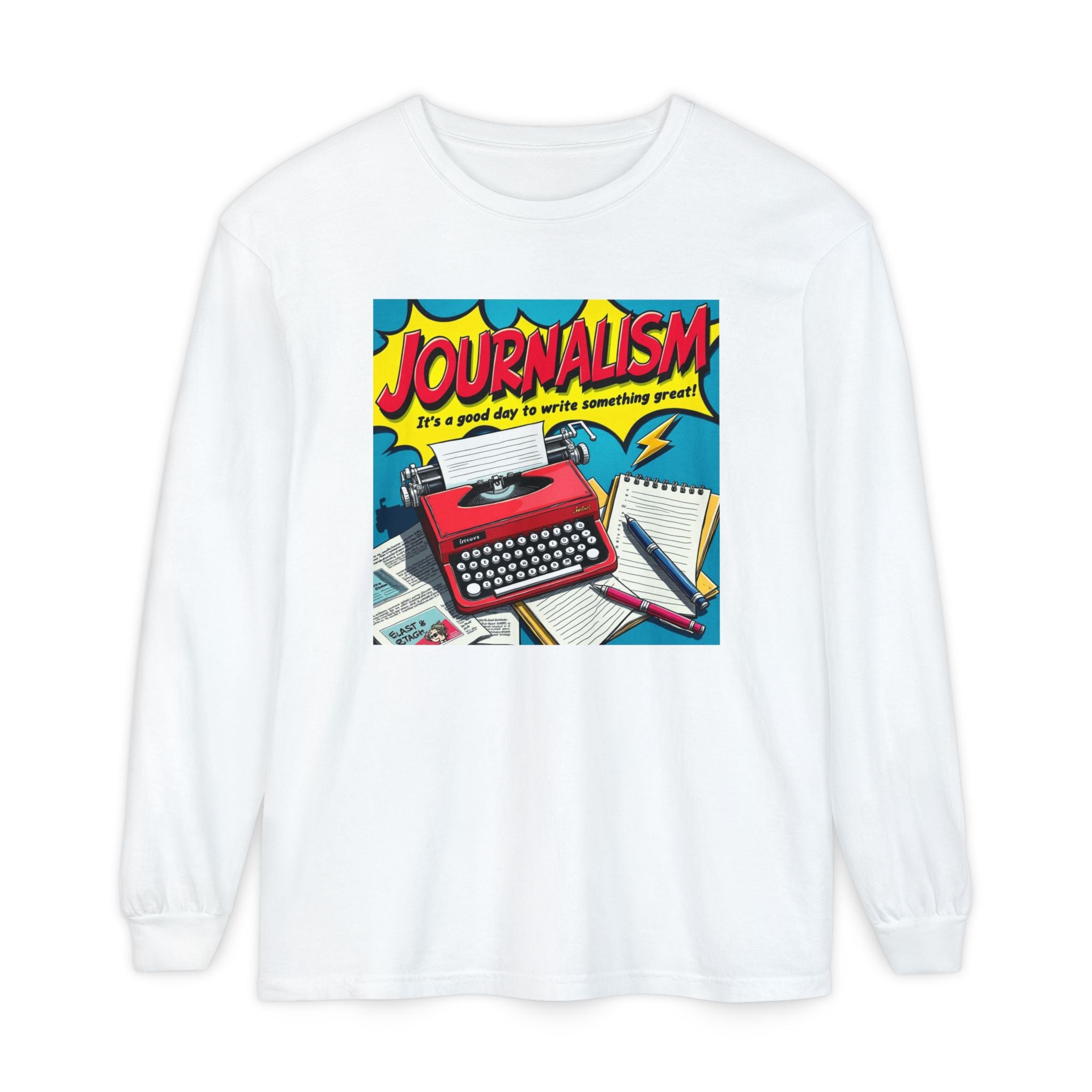 Journalism Unisex Garment-dyed Long Sleeve T-Shirt