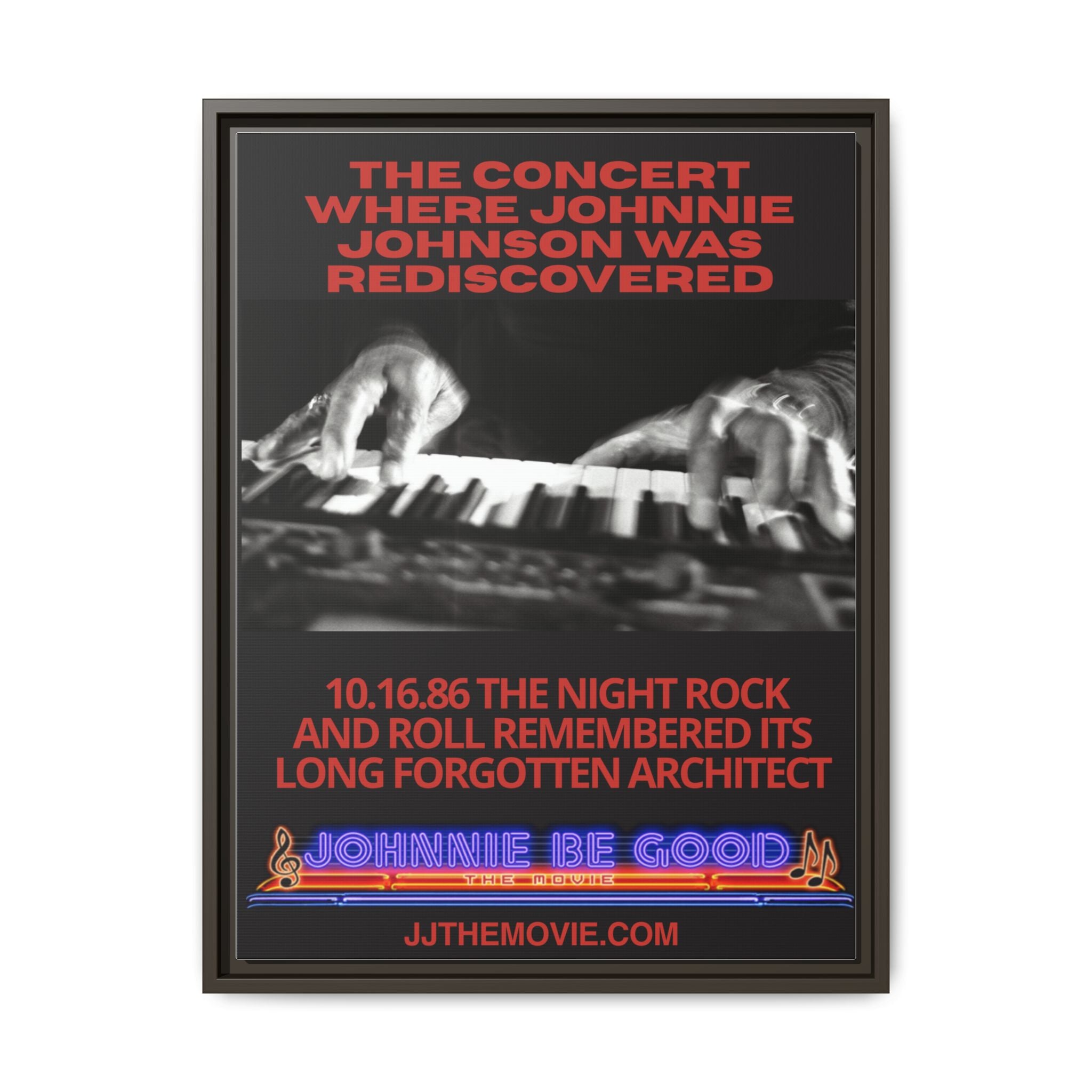 The Concert Johnnie Johnson Was Rediscovered Framed Canvas Print