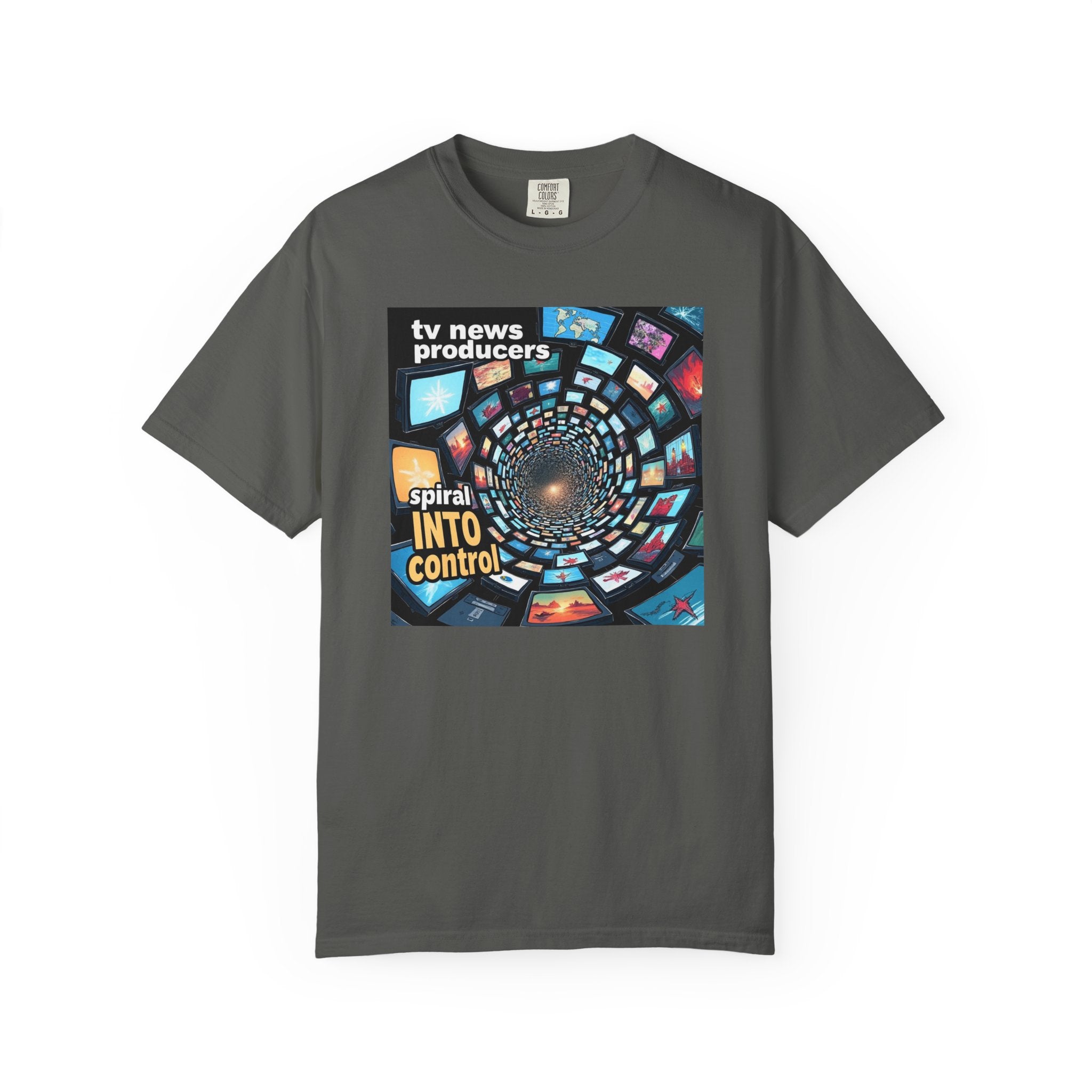Retro Graphic T-Shirt for TV News Producers, Pop Culture Apparel, Gift for Journalists, TV Enthusiast Tee, Creative Vintage Style Shirt