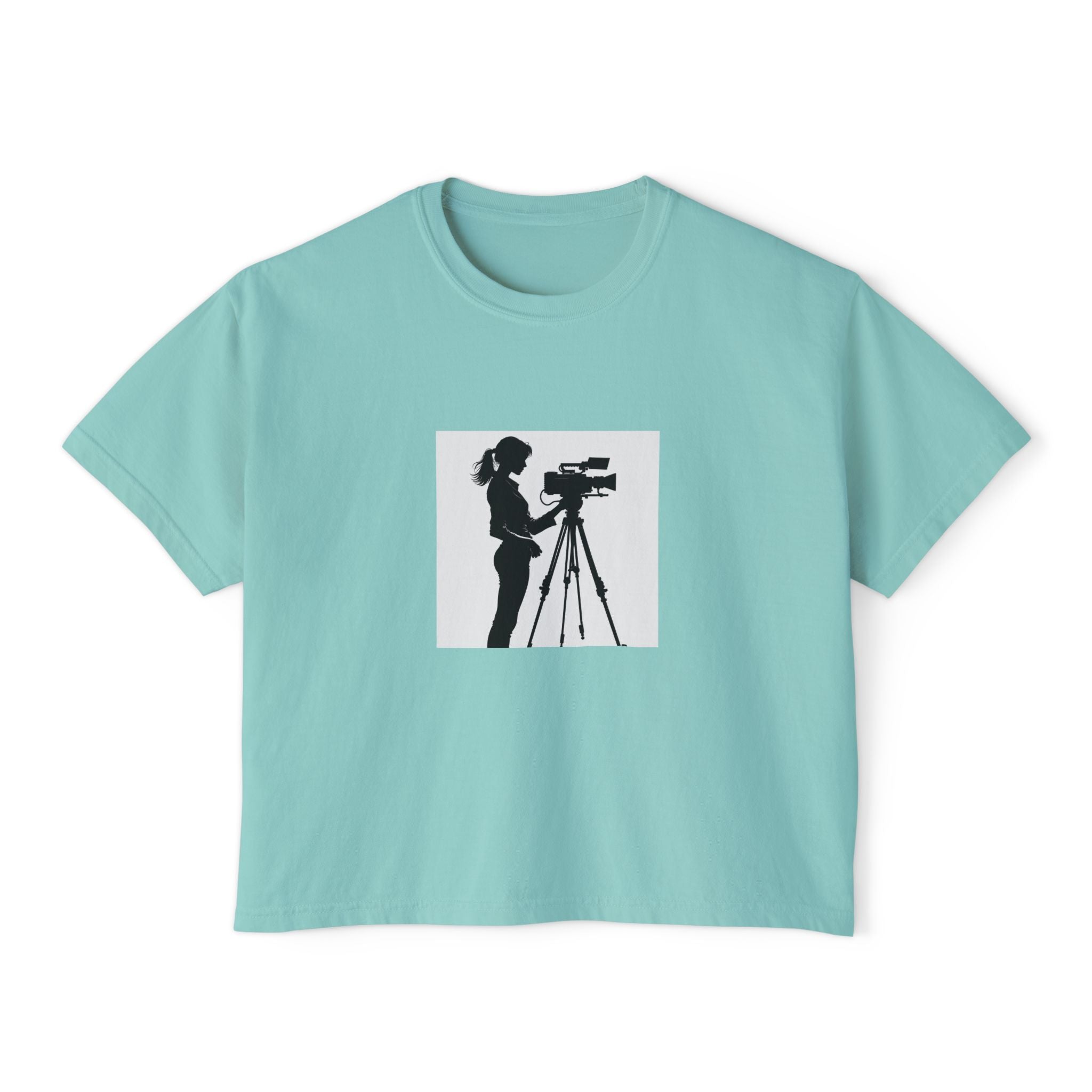 "Behind Every Great Story is Great Video" Women’s Boxy Tee  & 'Original Art' Colorful Back