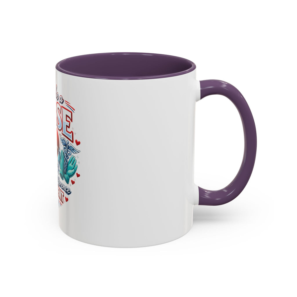 Proud to Be a Nurse Accent Coffee Mug — "Making a Difference One Patient at a Time" (11/15oz)