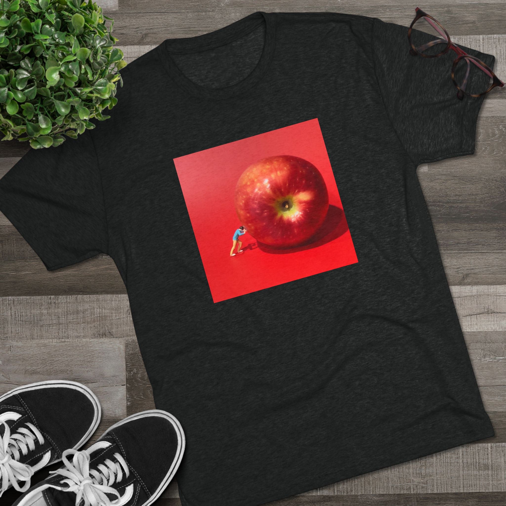 Artistic Apple Graphic Tee — Original Art Square Print