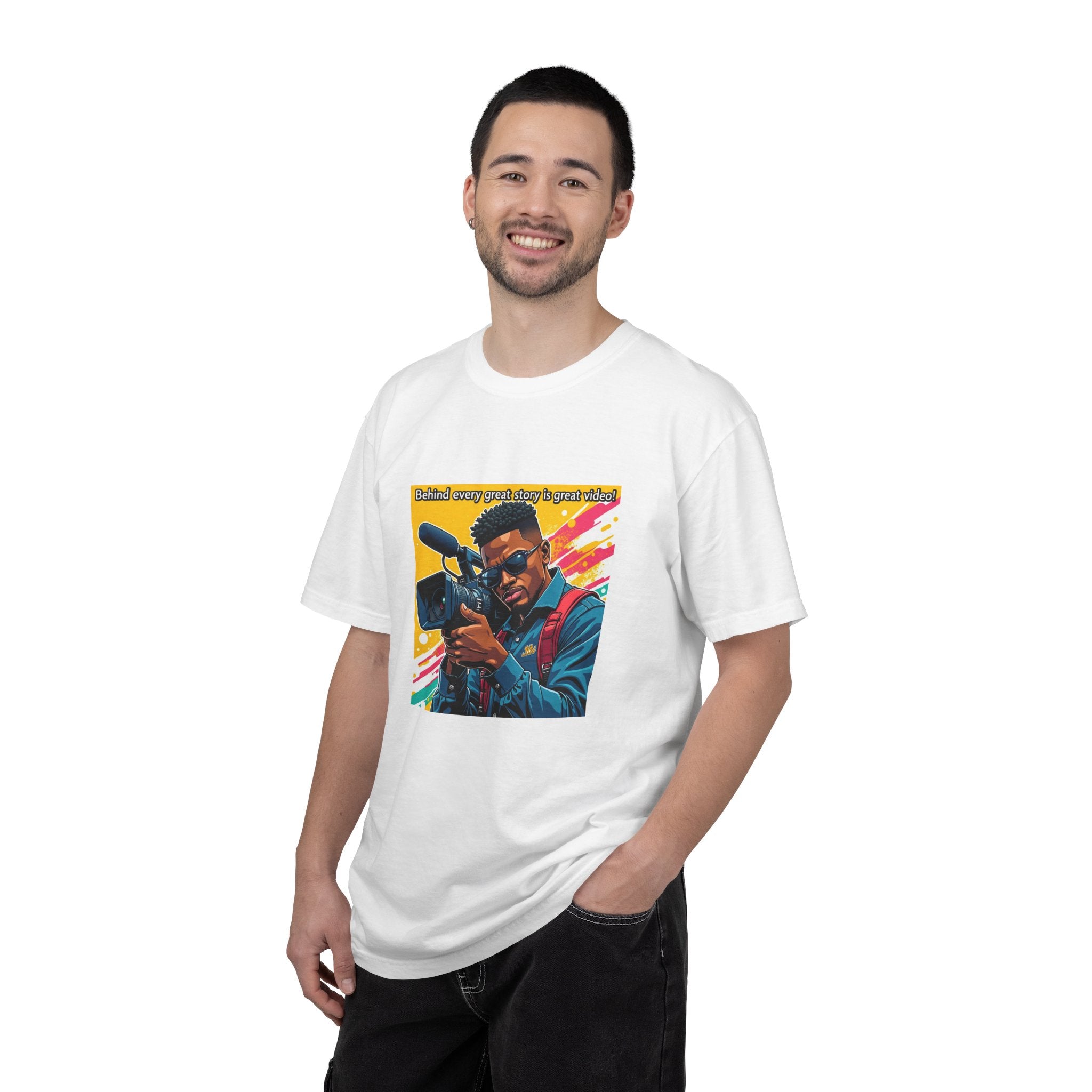 "Behind Every Great Story is Great Video" Graphic T-Shirt