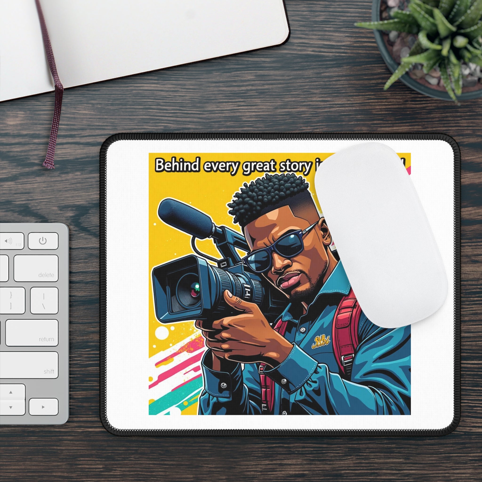 Behind Every Great Story Is Great Video! Mouse Pad is Perfect for Gamers, Streamers, Gift for Content Creators, Desk Decor, [...]