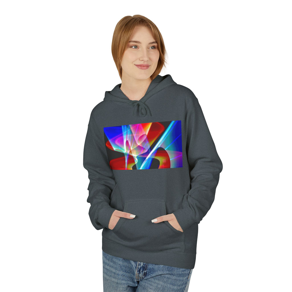 Vibrant Abstract Art Fleece Hoodie