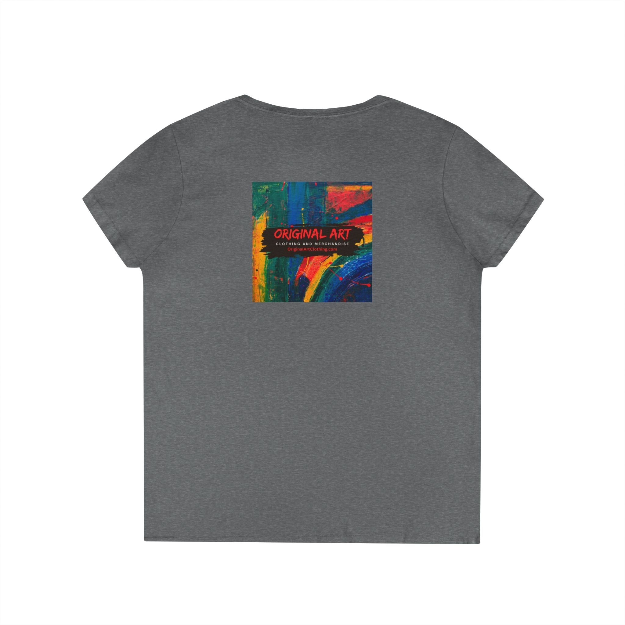 Live Music Is My Jam Ladies' V-Neck T-Shirt — Colorful 'Original Art' Back Print