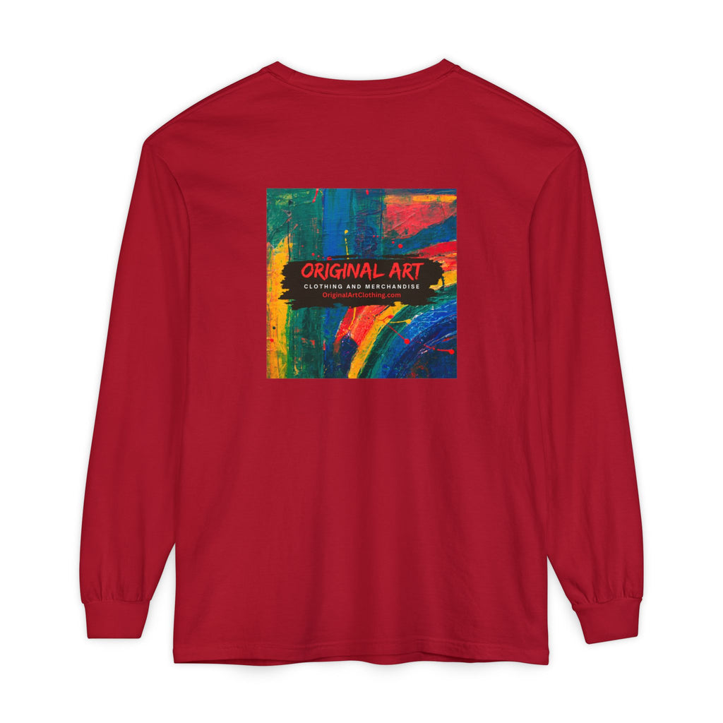 TV News Videographer: Unisex Garment-dyed Long Sleeve T-Shirt