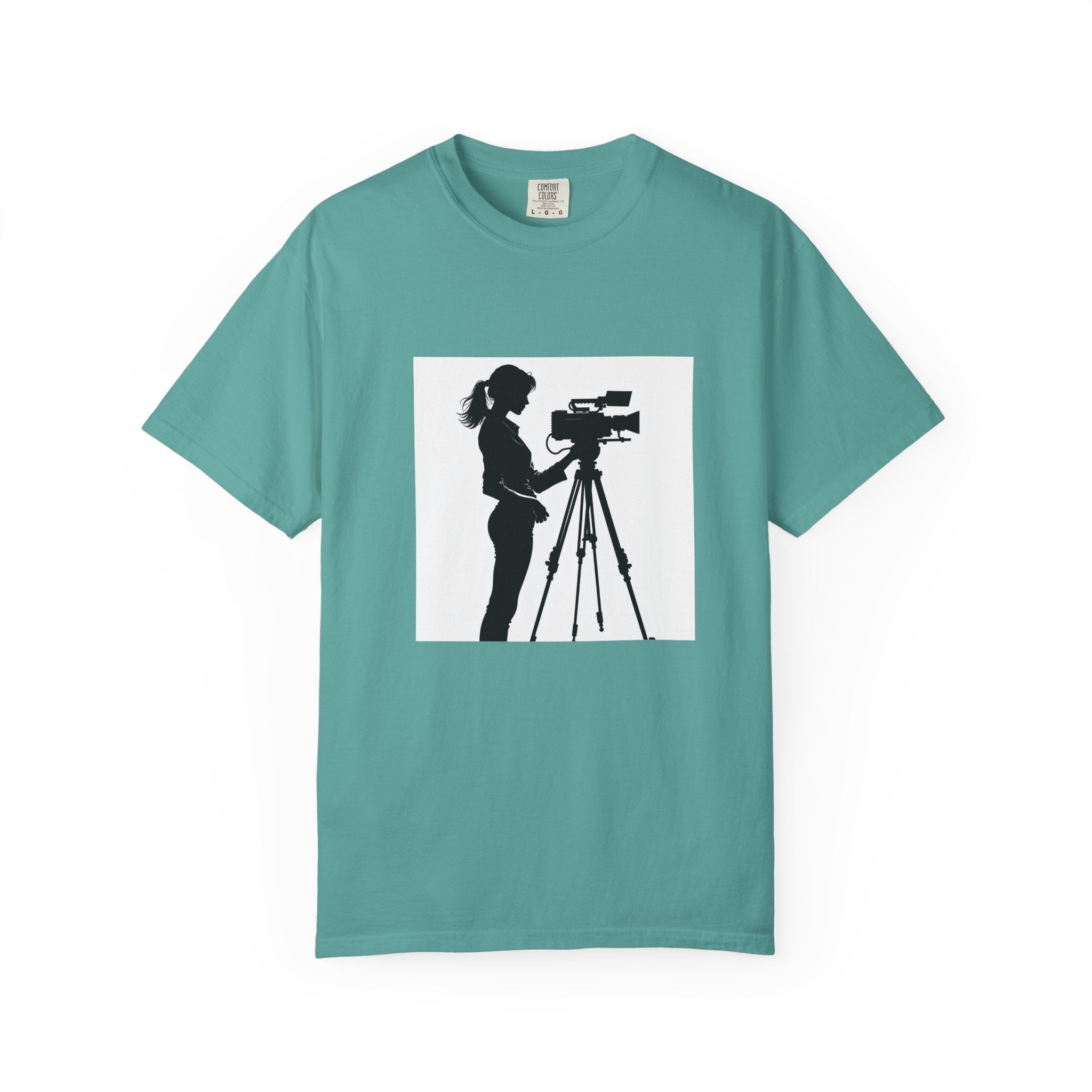 "Behind Every Great Story is Great Video" Female Silhouette Tee