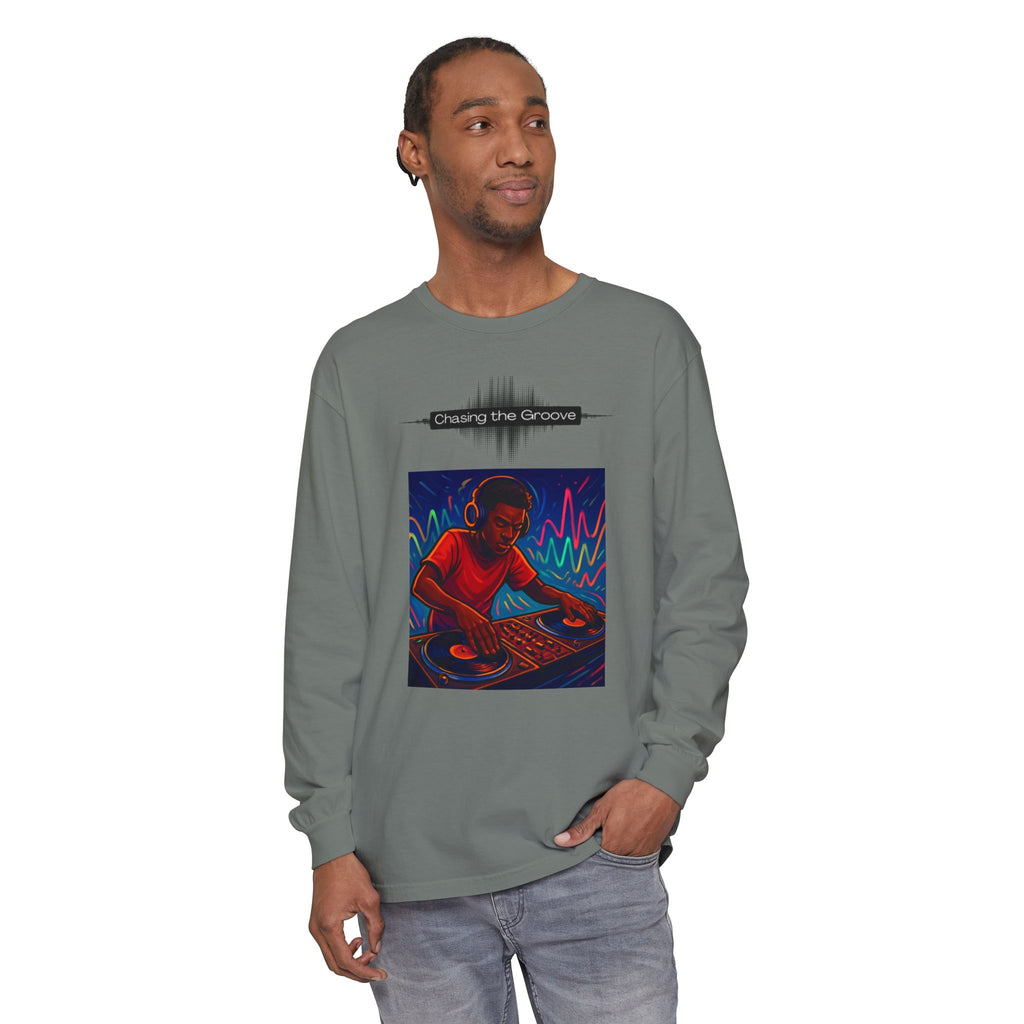"Chasing the Groove" Long Sleve T-Shirt  Minimal Front + Original Art Back
