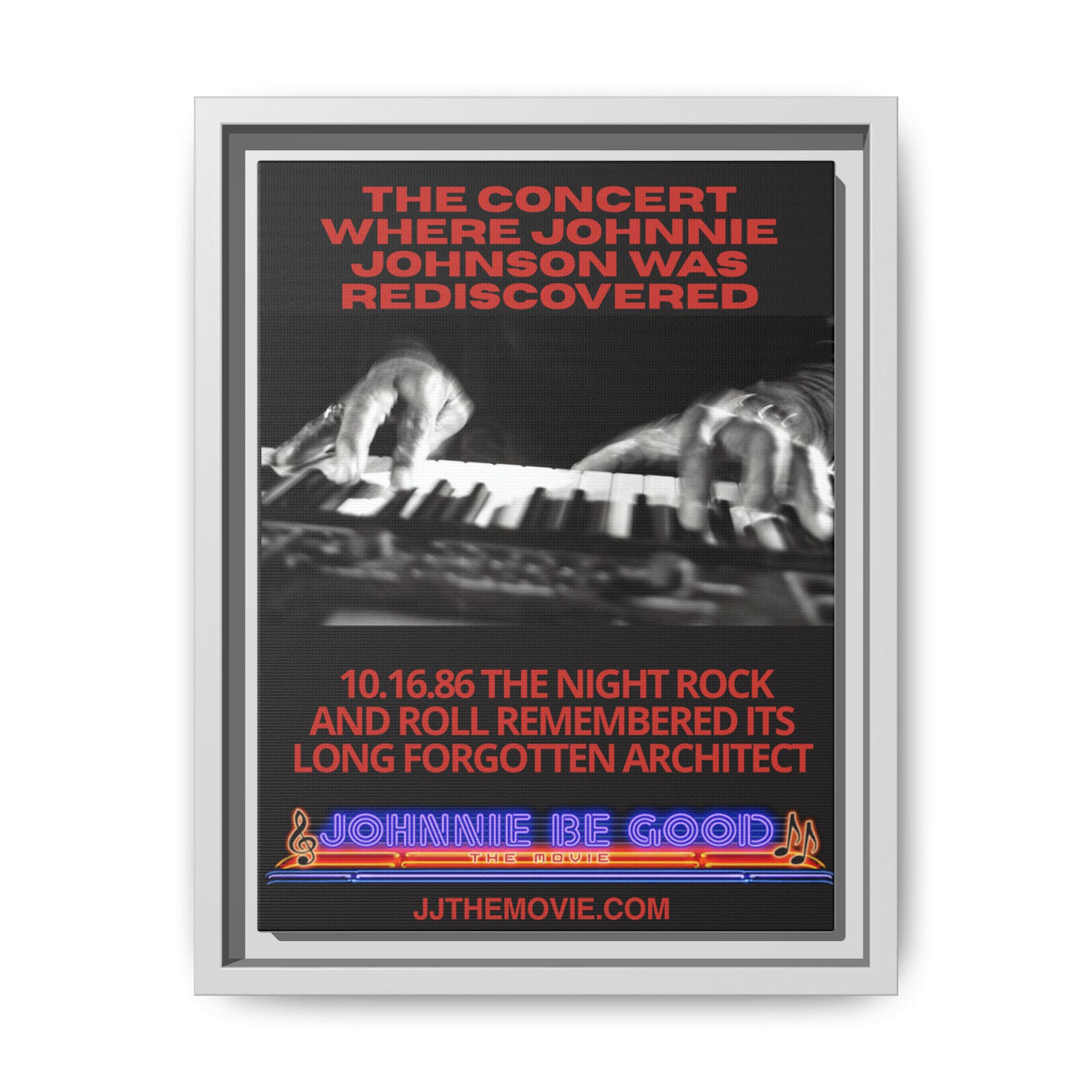The Concert Johnnie Johnson Was Rediscovered Framed Canvas Print
