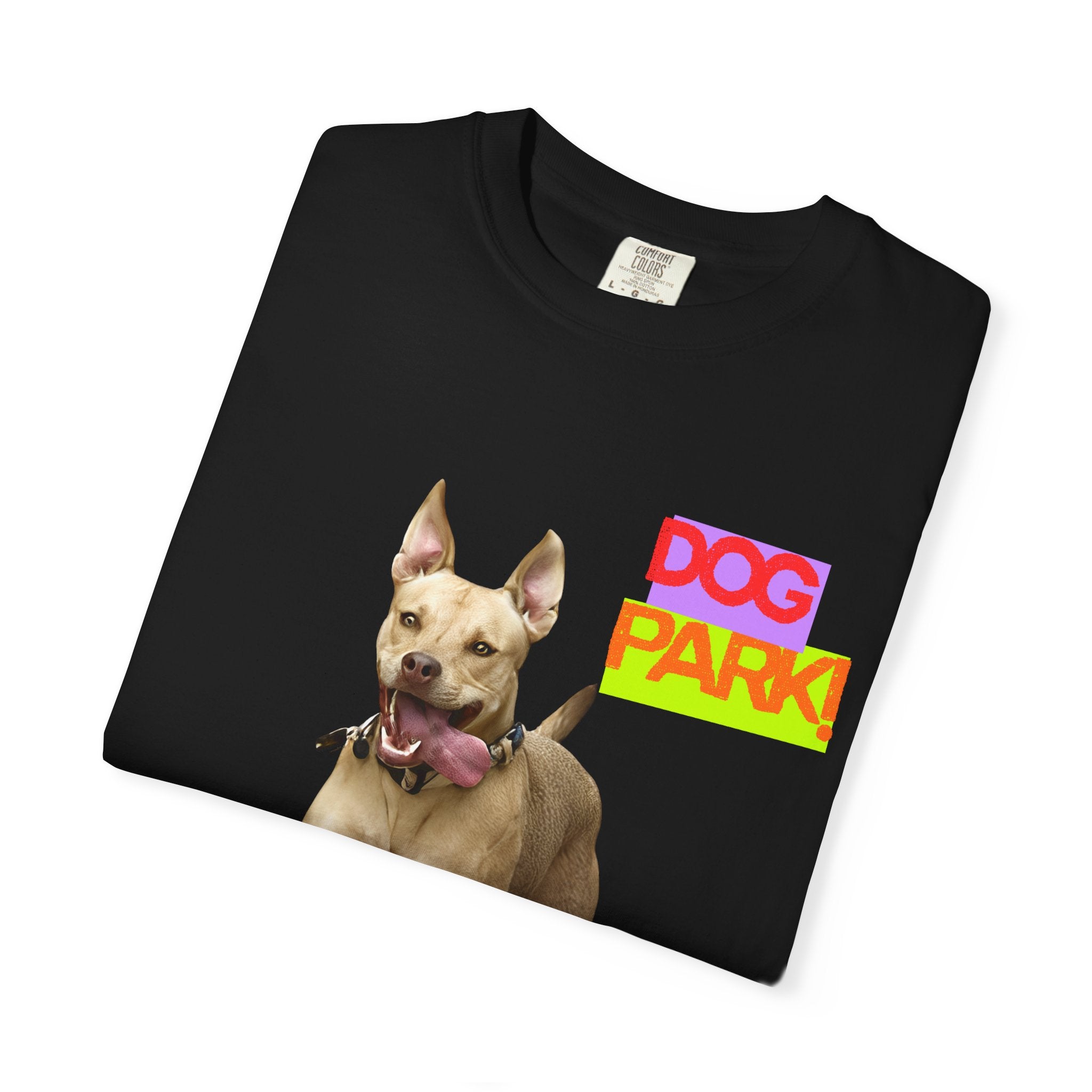 Dog Park Unisex Garment-Dyed T-shirt, Pet Lover Gift, Casual Wear, Summer Fashion, Dog Owner Apparel