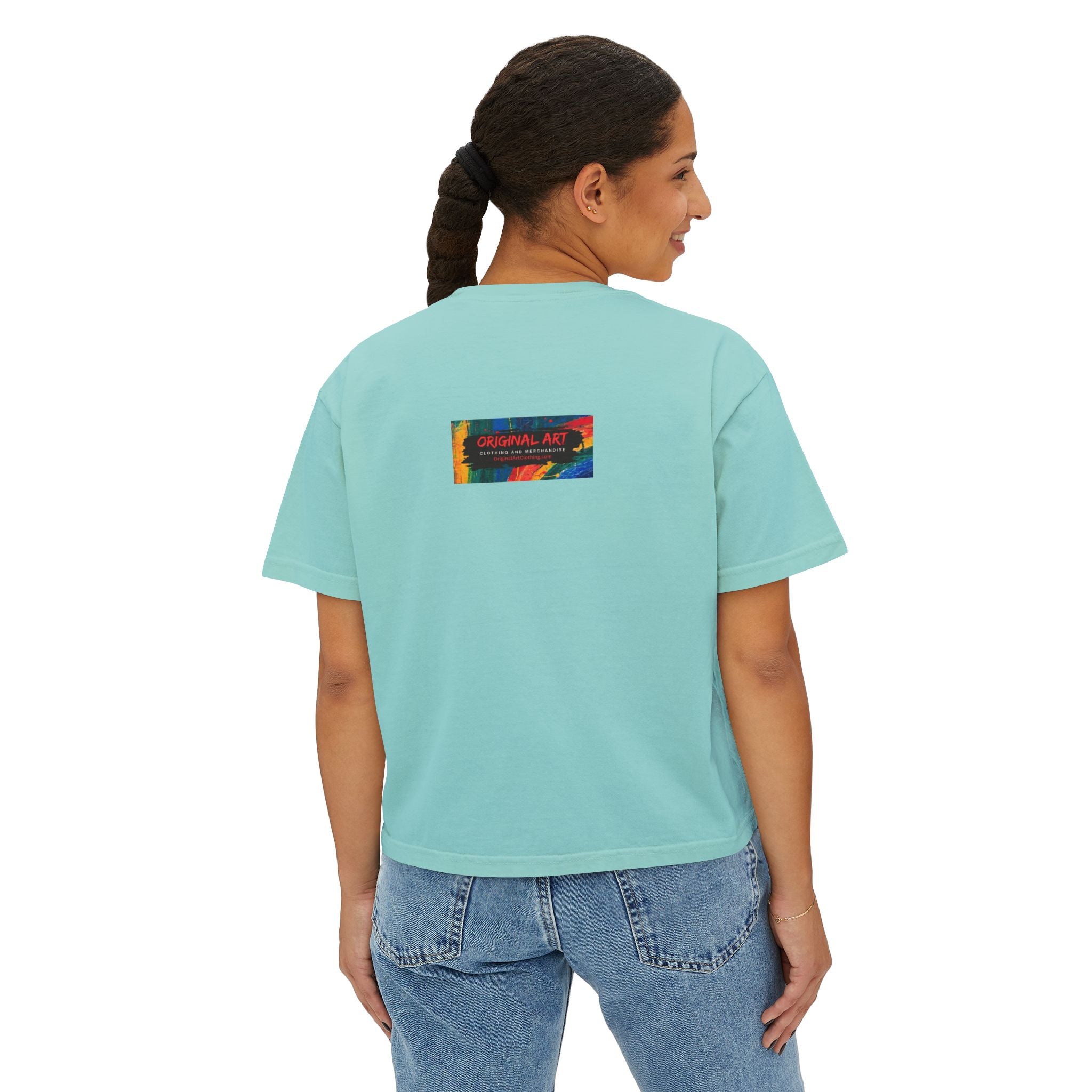 Coolest Grandma in the World Boxy Tee — Cute Women's Cropped Grandmother Shirt