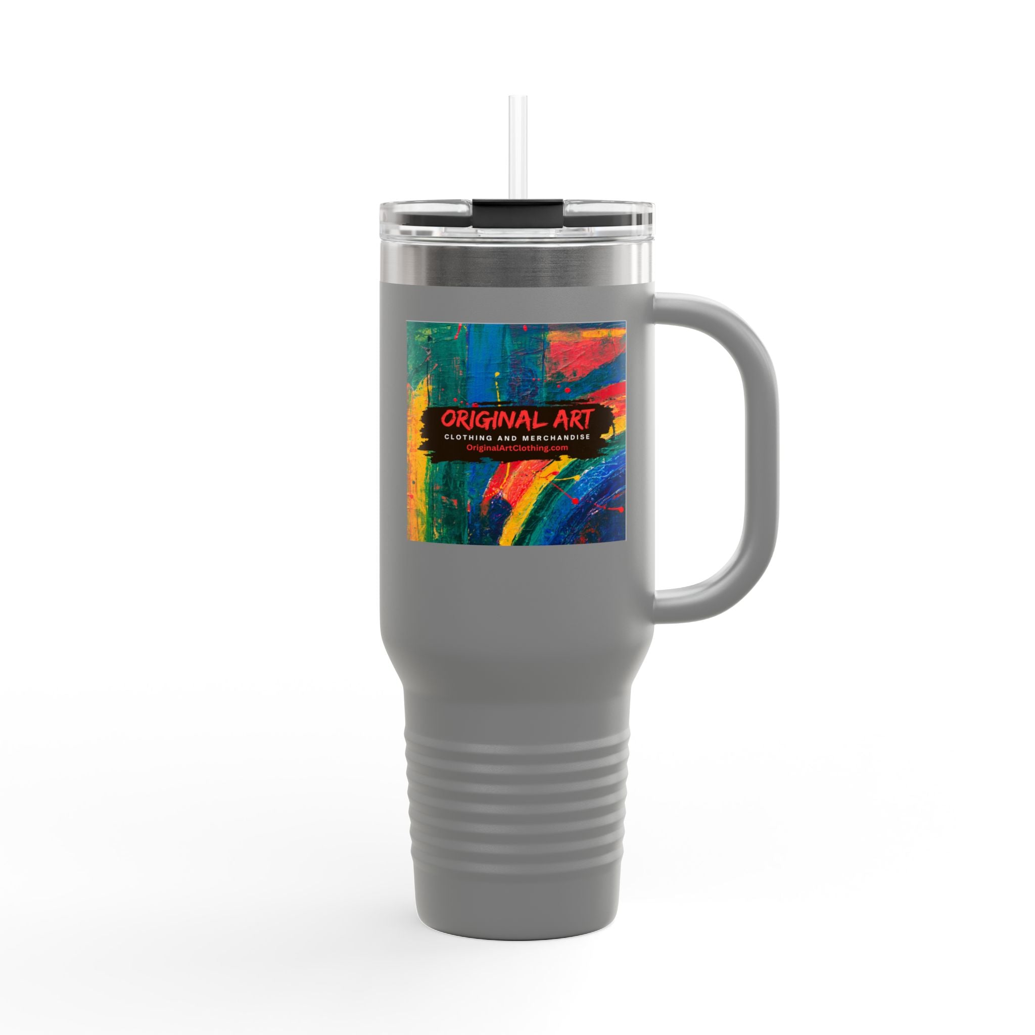 40oz Insulated Travel Mug — Colorful Original Art Print