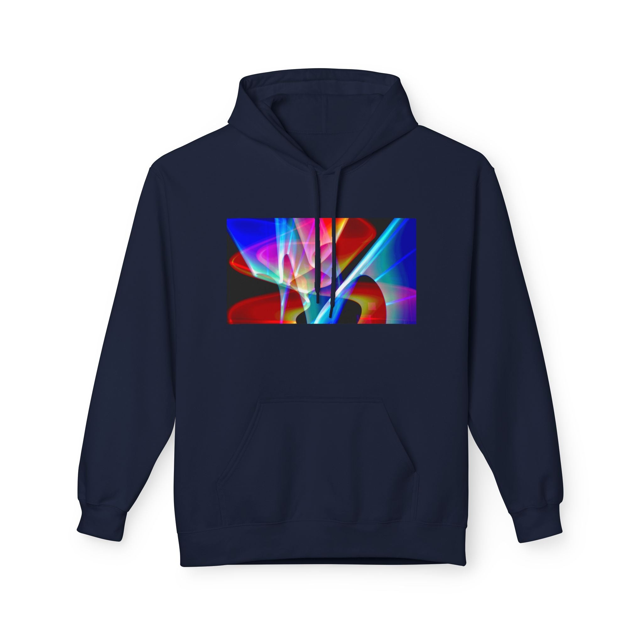Vibrant Abstract Art Fleece Hoodie