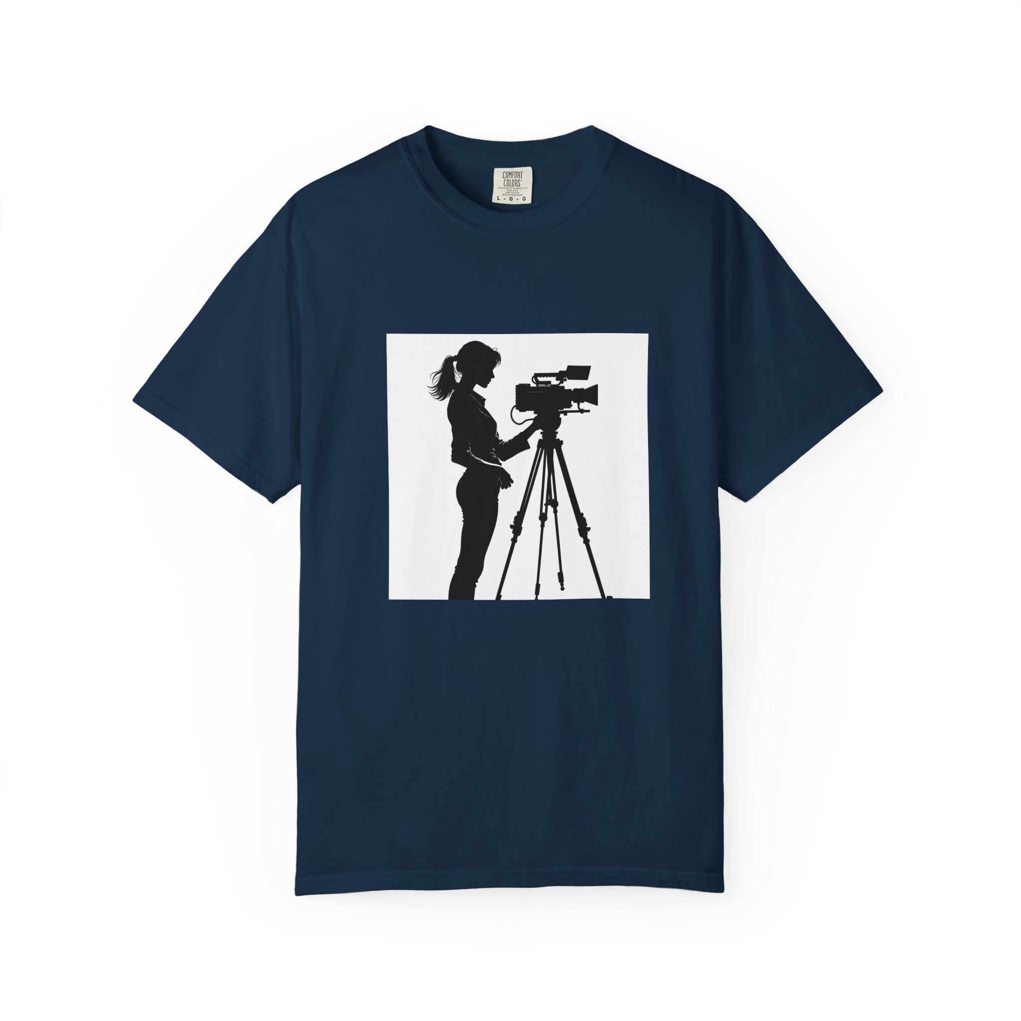 "Behind Every Great Story is Great Video" Female Silhouette Tee