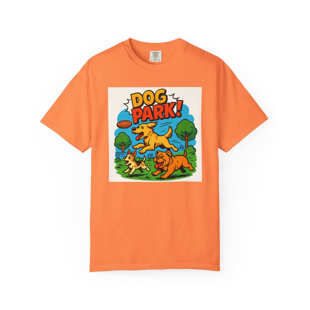 Playful Dog Park T-Shirt, Dog Lover Gift, Unisex Casual Wear, Pet Owner Apparel, Summer Outing Tee