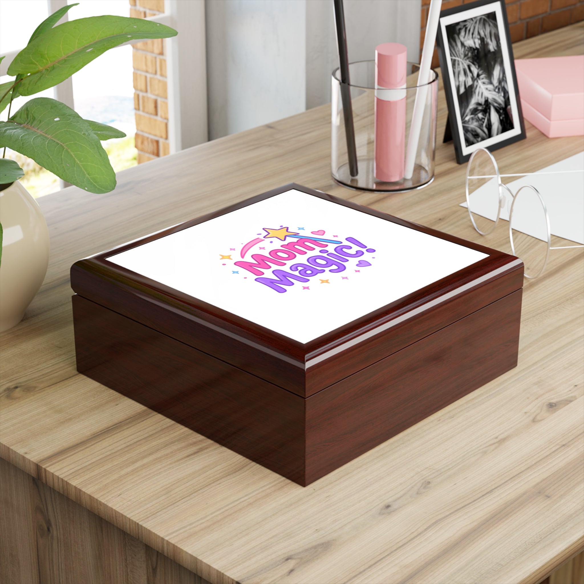 "Mom Magic!" Decorative Keepsake Jewelry Box for Mother's Day & Gifts
